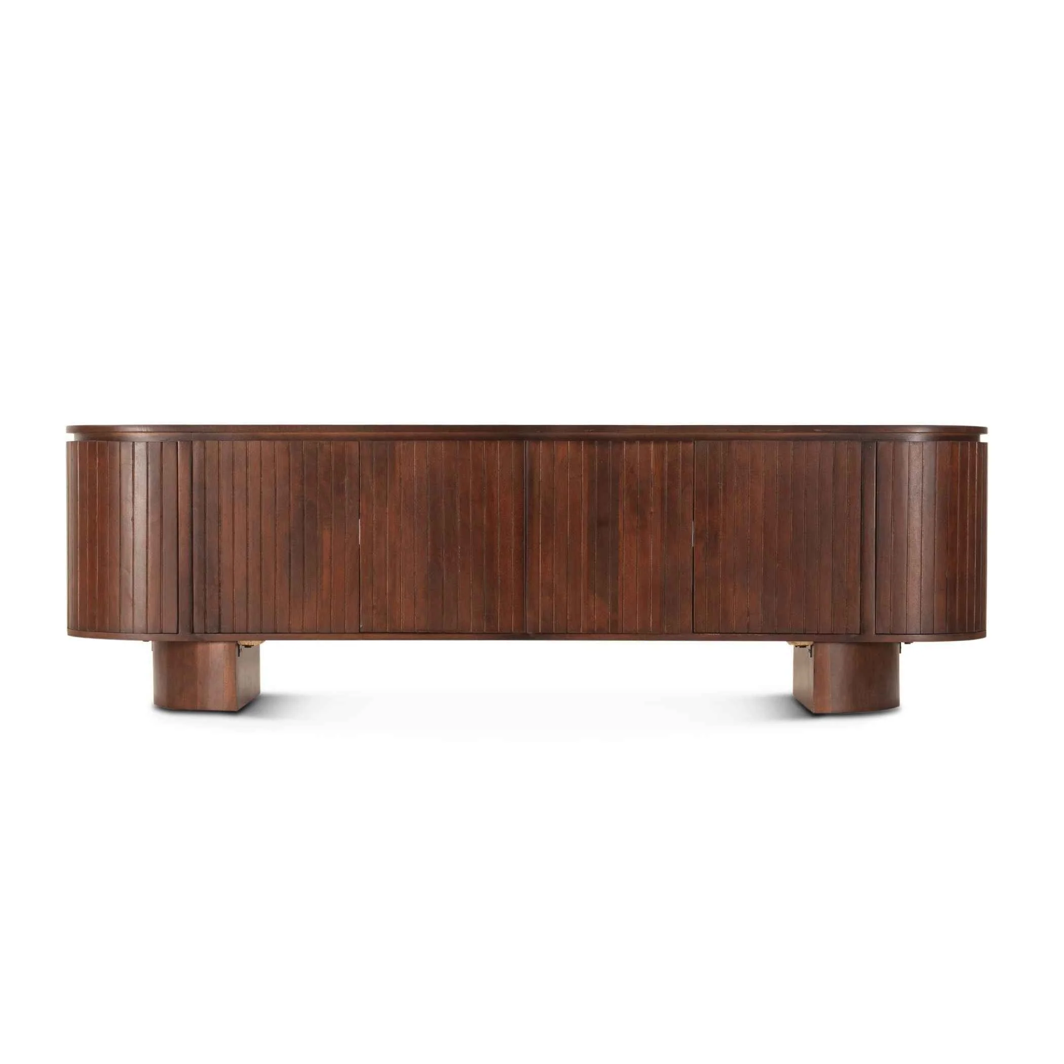 Athena 79" Media Cabinet in Aged Mahogany - Image 2