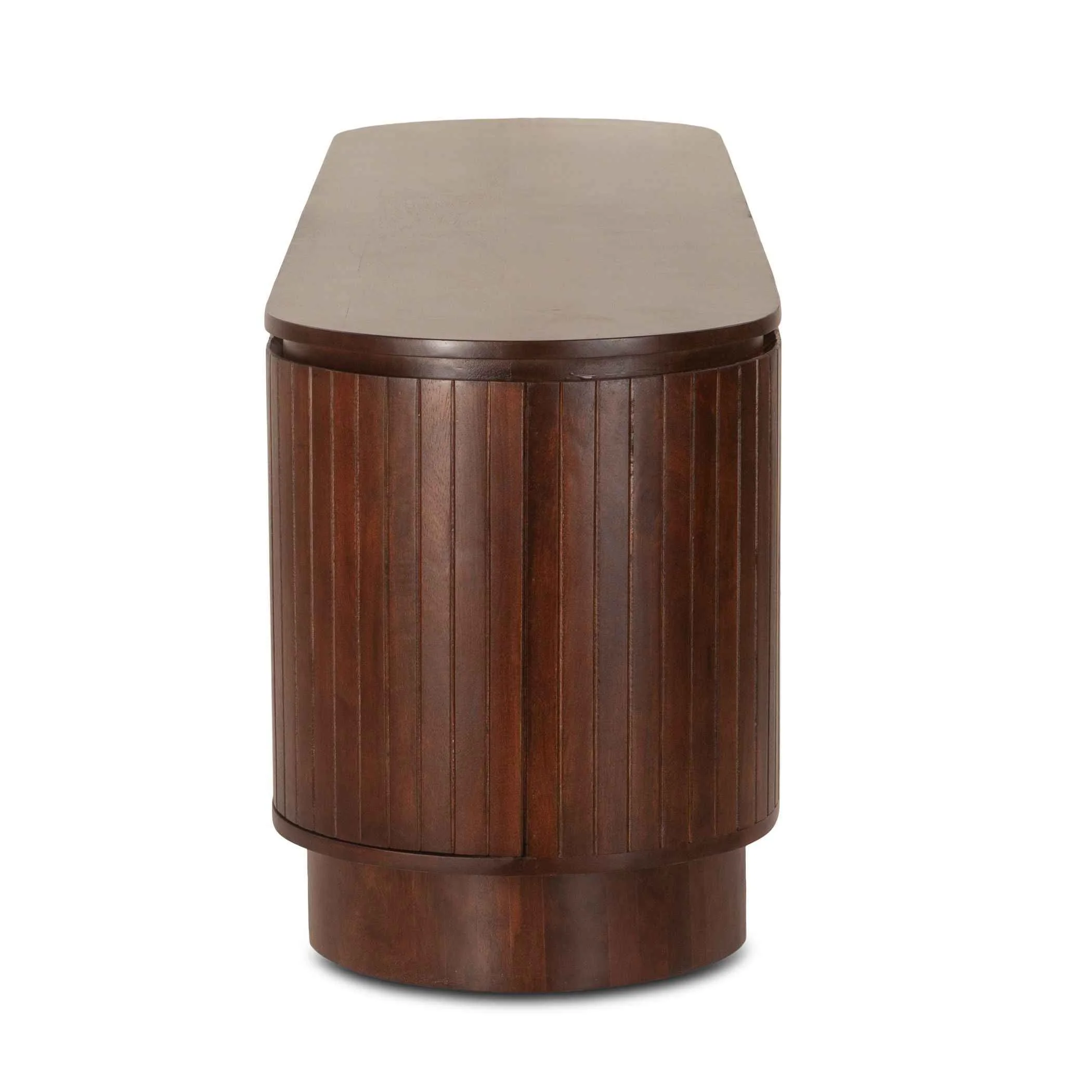 Athena 79" Media Cabinet in Aged Mahogany - Image 4