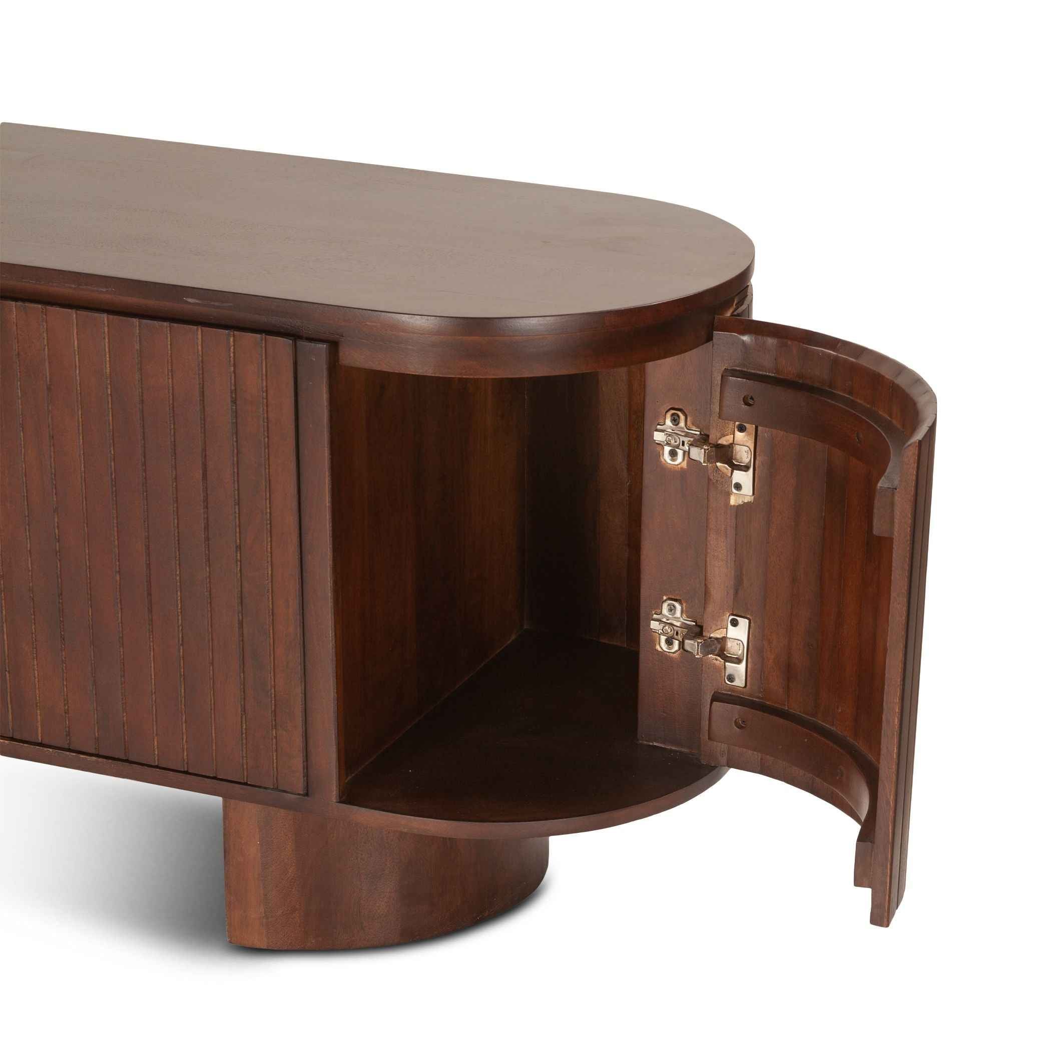 Athena 79" Media Cabinet in Aged Mahogany - Image 7