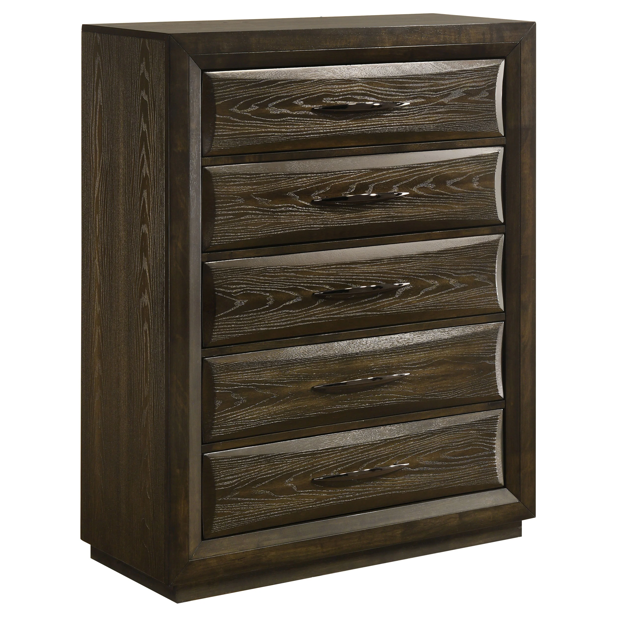Atlas Dark Oak 5-drawer Bedroom Chest of Drawers - Image 2