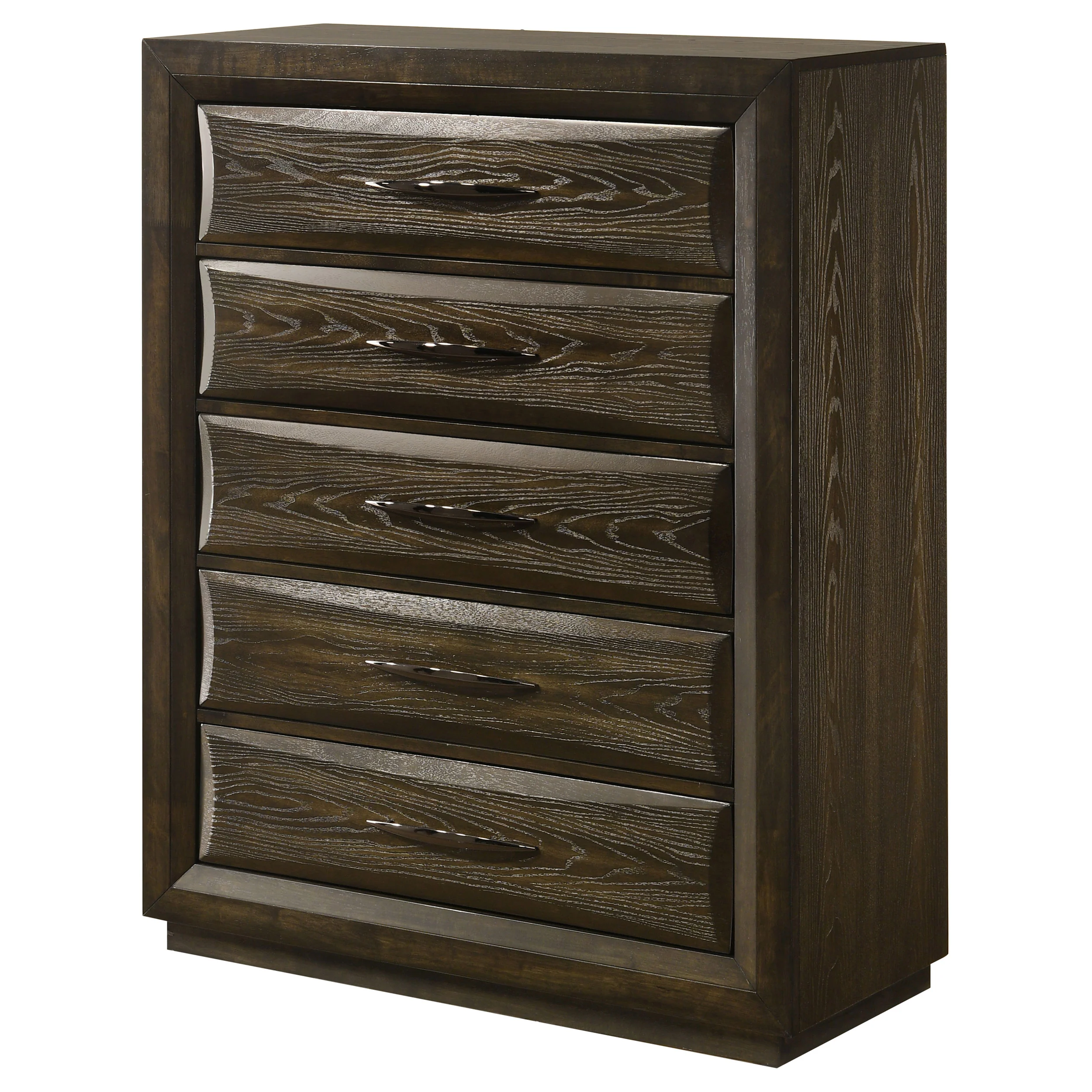 Atlas Dark Oak 5-drawer Bedroom Chest of Drawers - Image 4