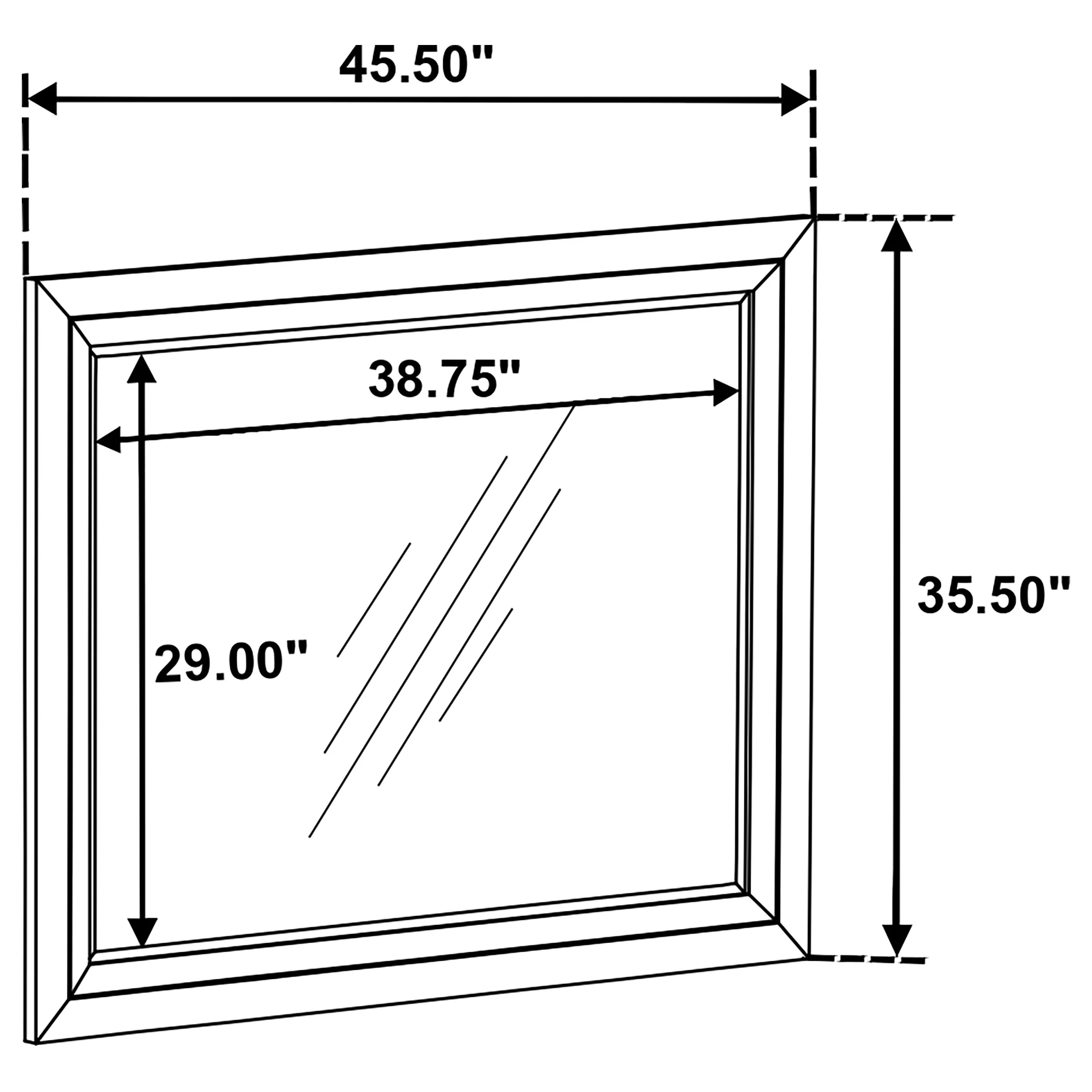 Atlas Dark Oak Bedroom Dresser Mirror - Image 5