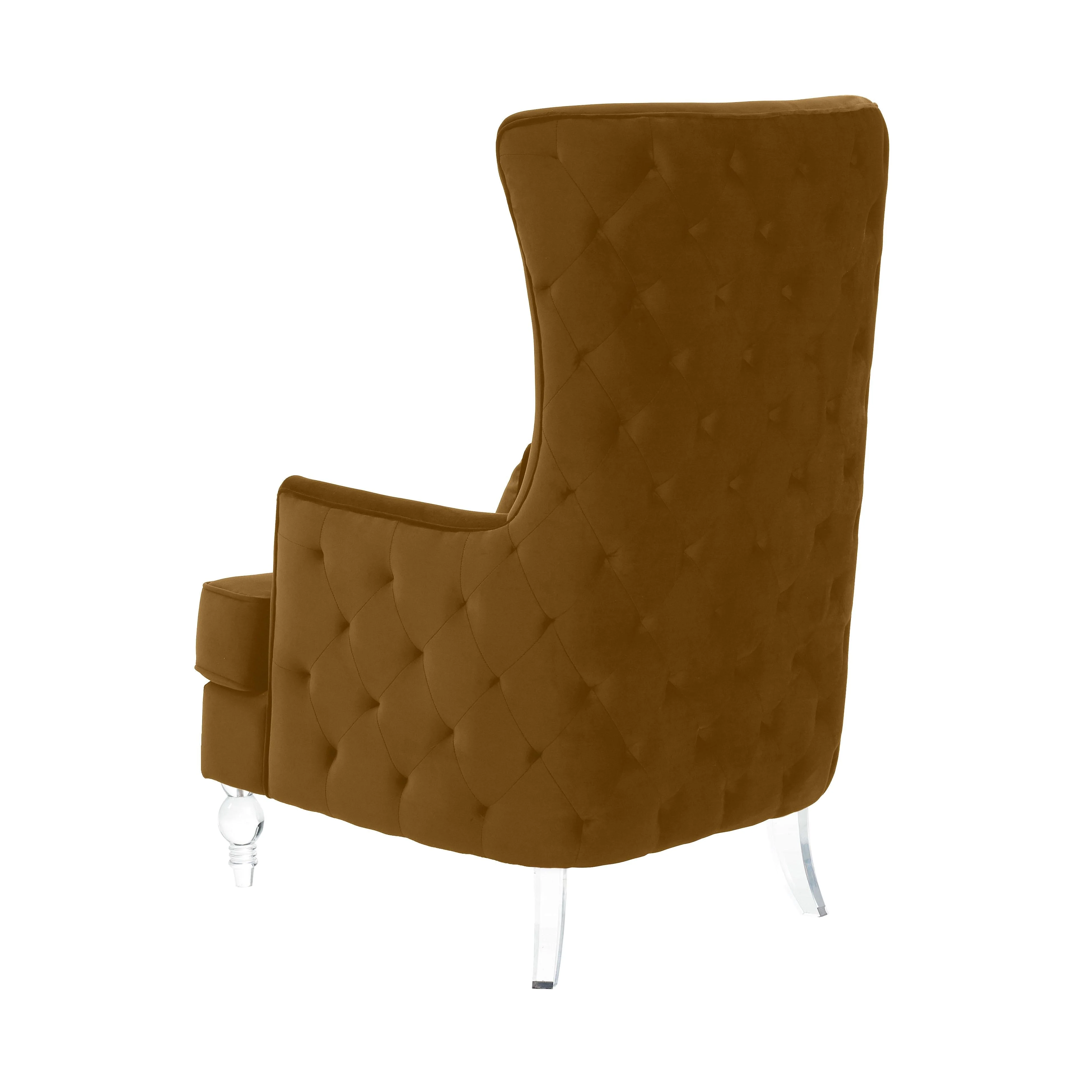 Aubree Velvet Chair with Acrylic Legs - Image 7