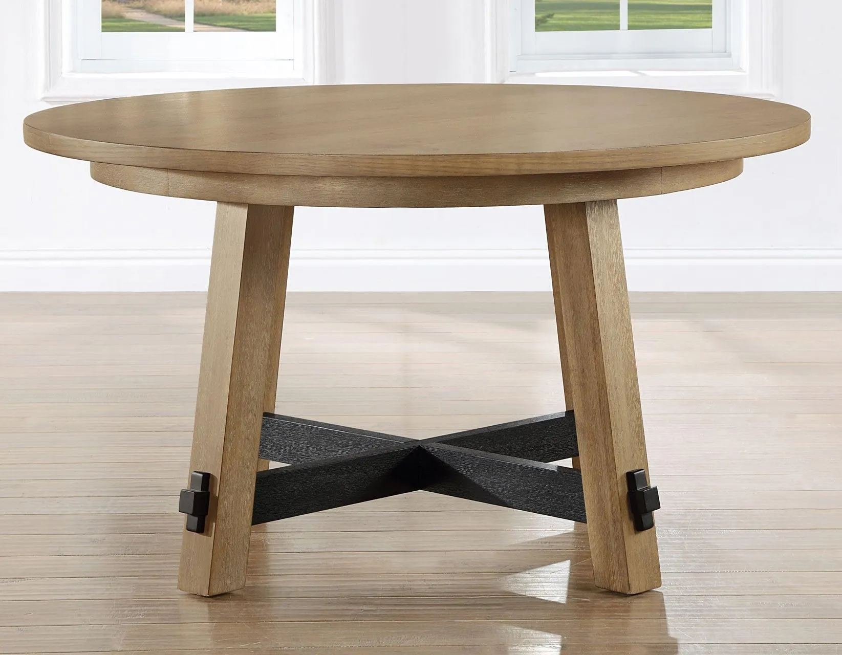 Aubrey 5-Piece 54″ Round Dining Table Set, Driftwood - Image 4