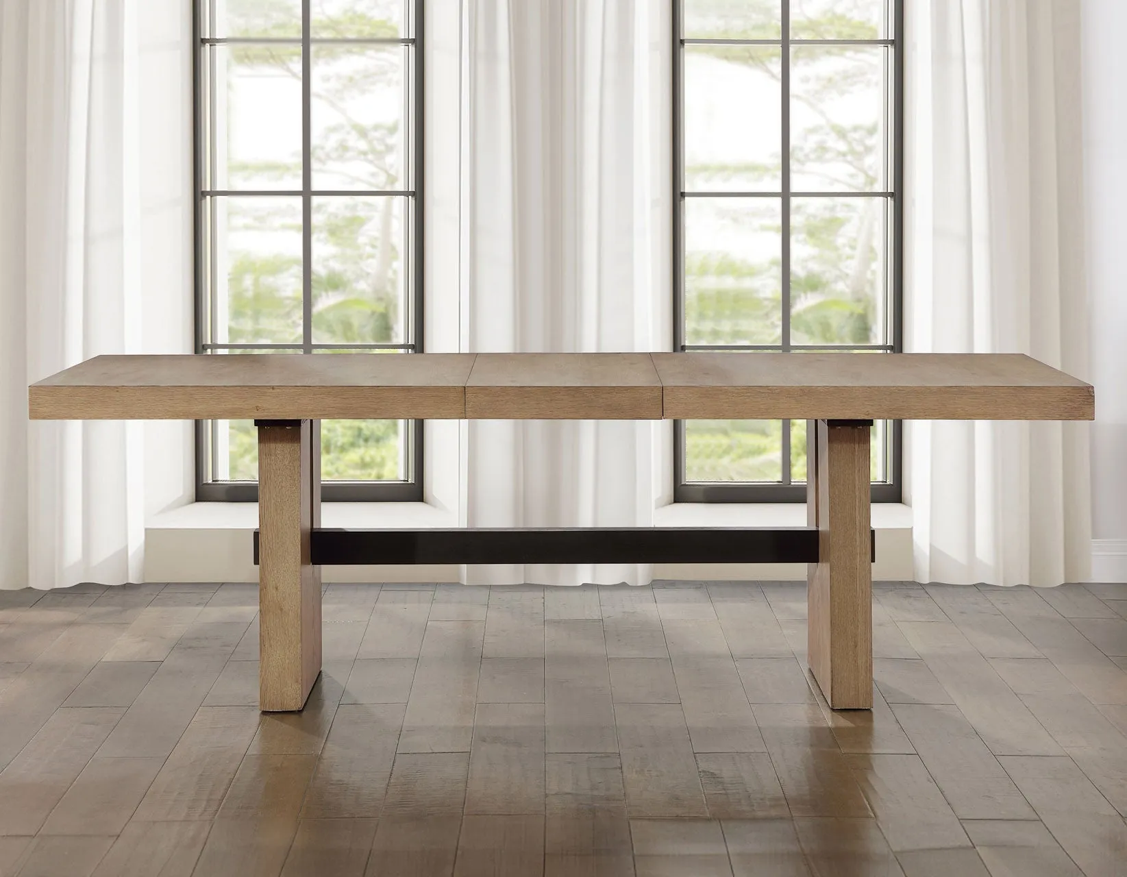 Aubrey 78-96″ Table w/18-inch Leaf, Waxed Driftwood - Image 3