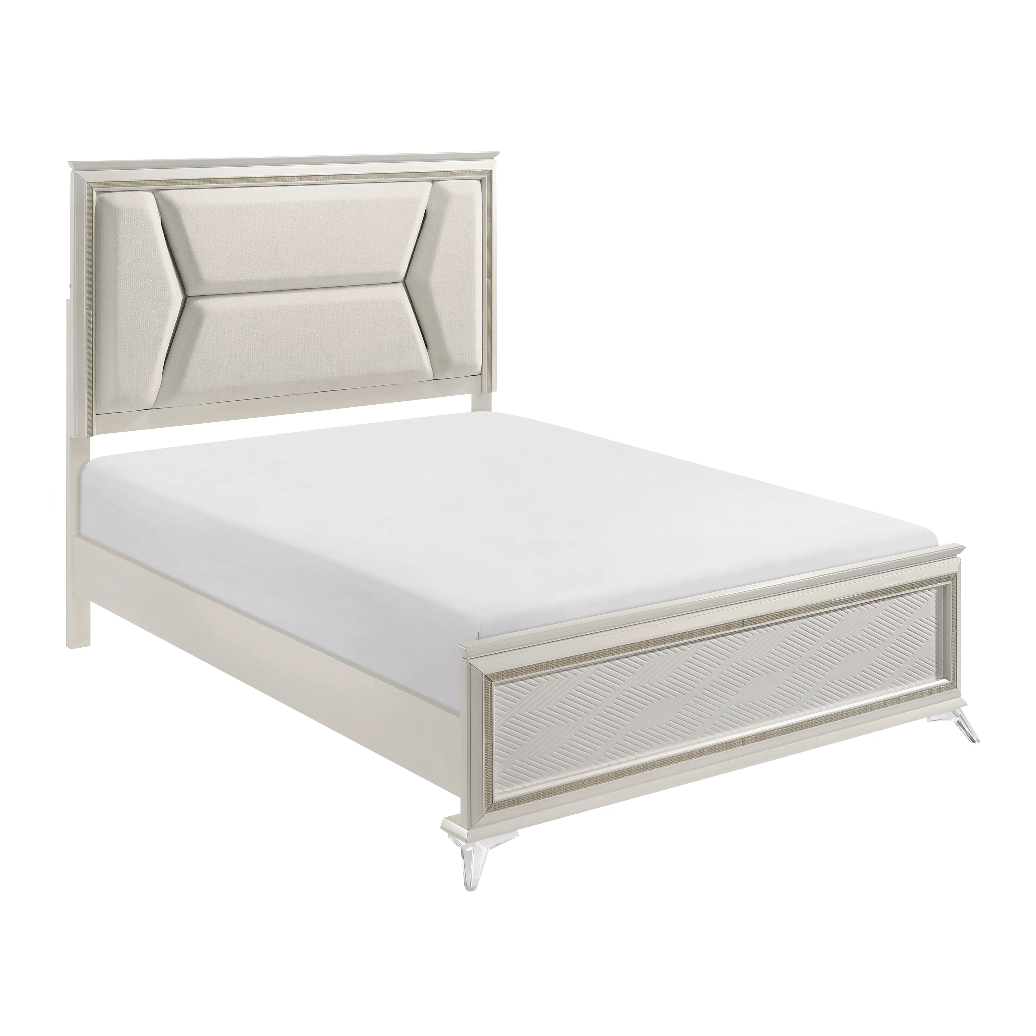 Audra White Queen Panel Bed