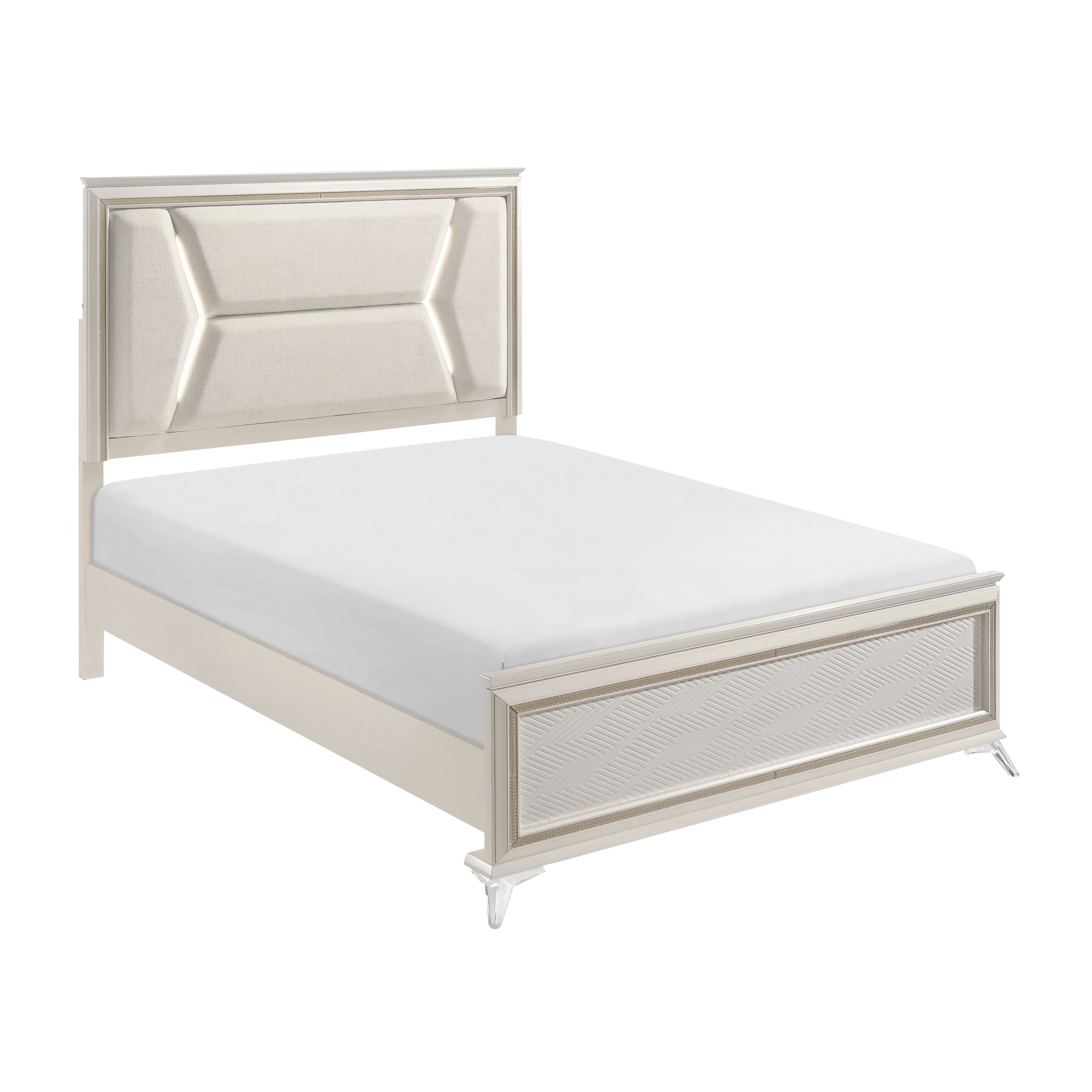 Audra White Queen Panel Bed - Image 6