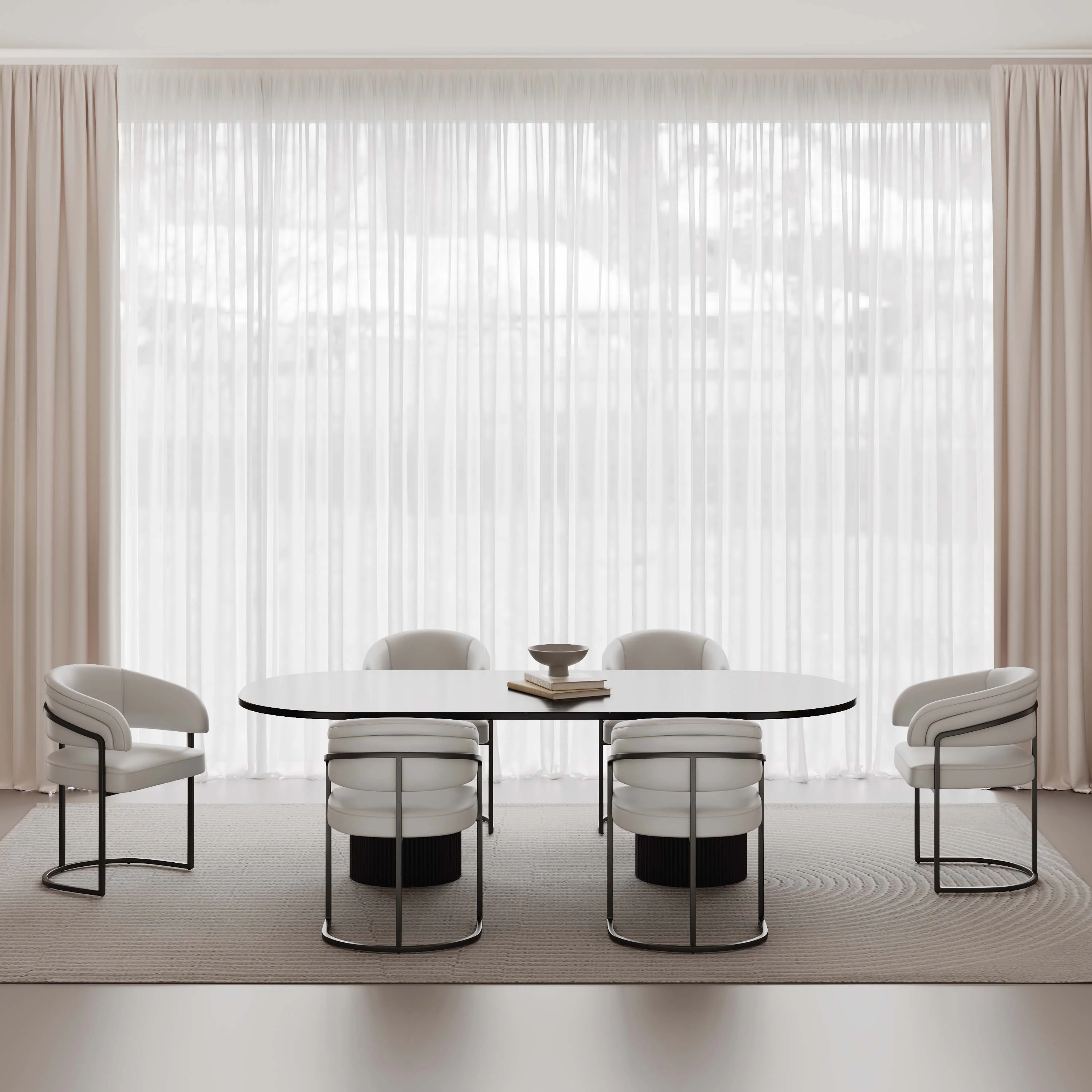 Augusta Dining Chair in Light Grey (set of 6) - Image 2