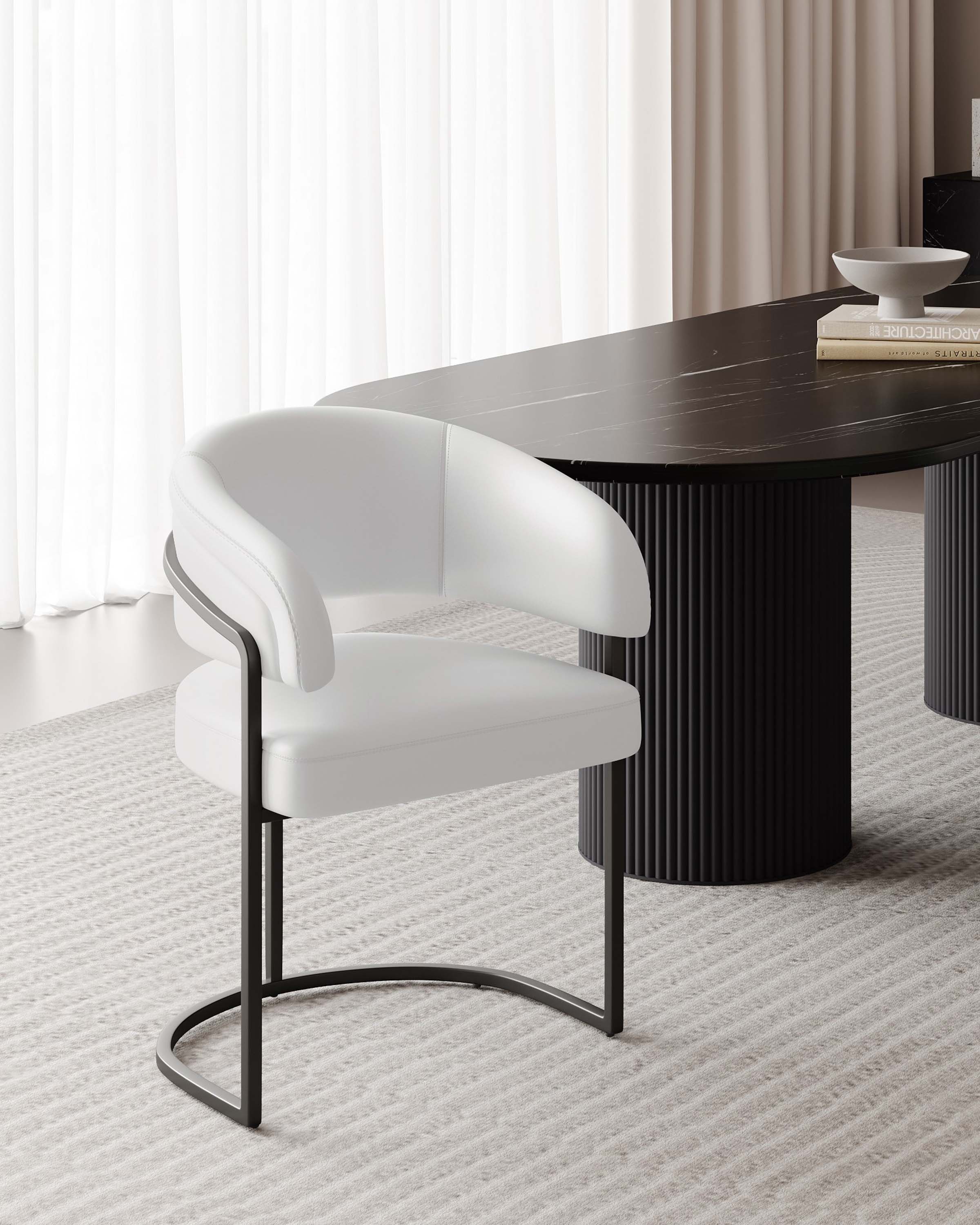 Augusta Dining Chair in White - Image 2