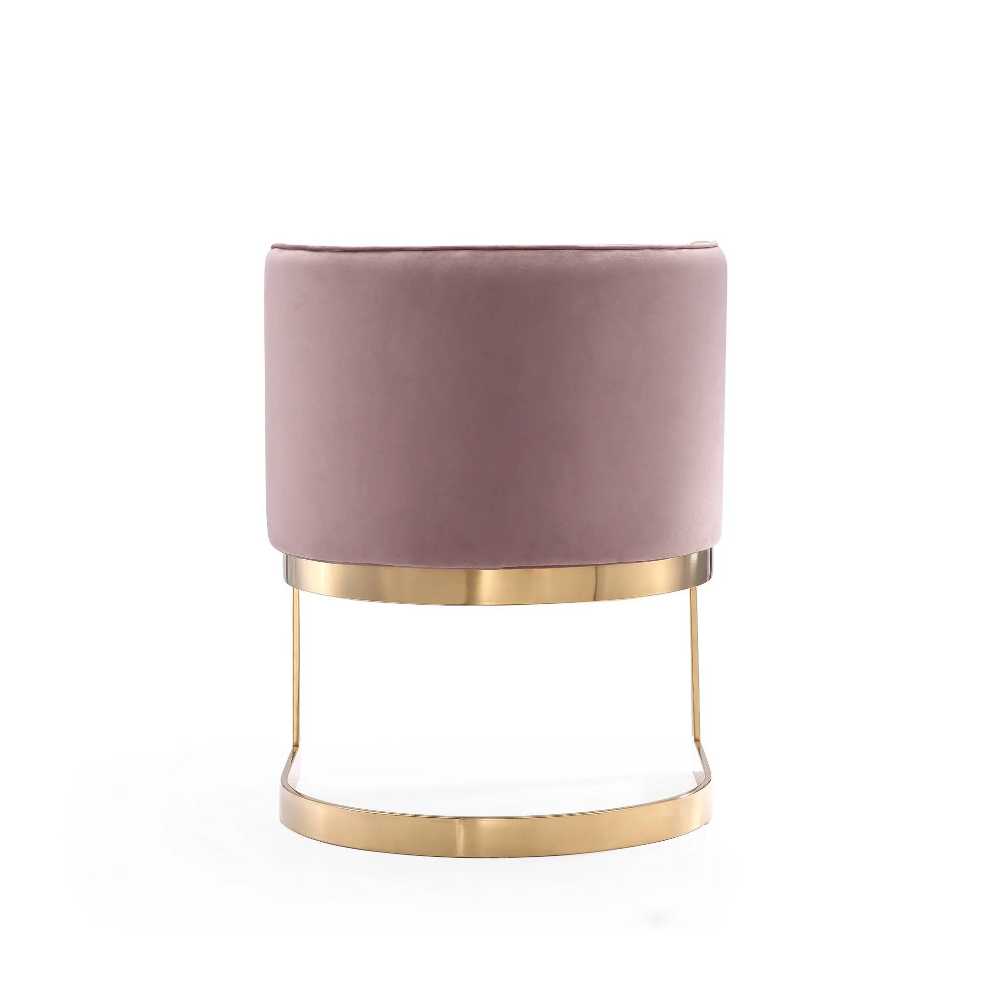 Aura Dining Chair in Blush and Polished Brass (set of 2) - Image 8