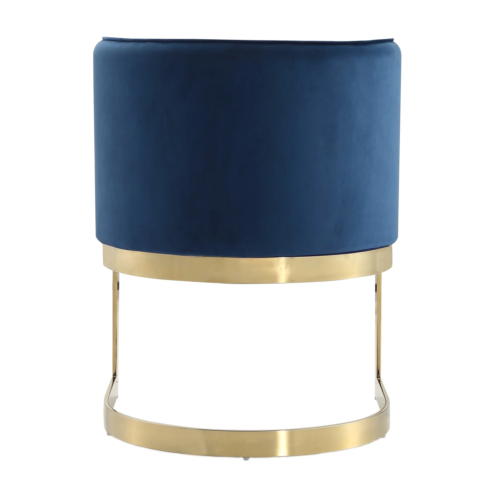 Aura Dining Chair in Royal Blue and Polished Brass - Image 7