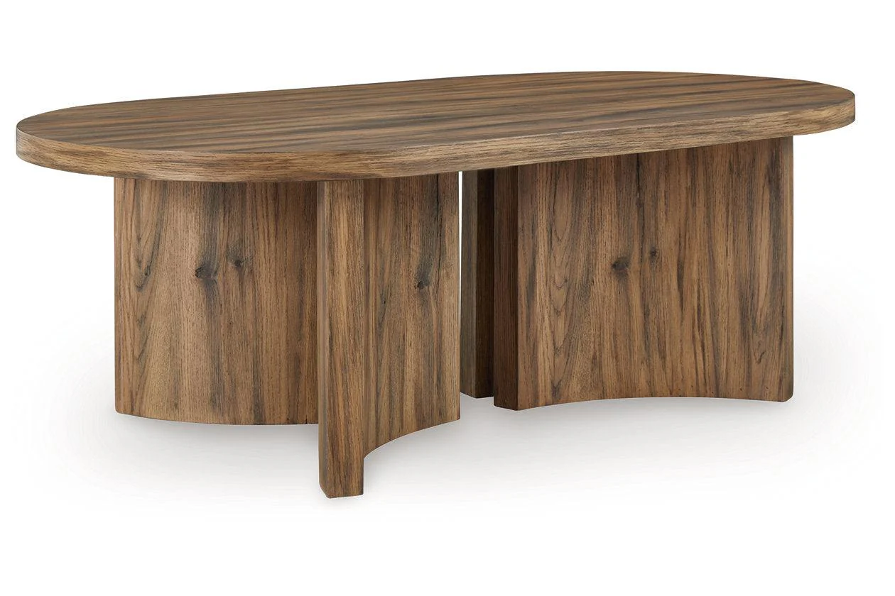 Austanny Warm Brown Coffee Table and 2 End Tables - Image 6
