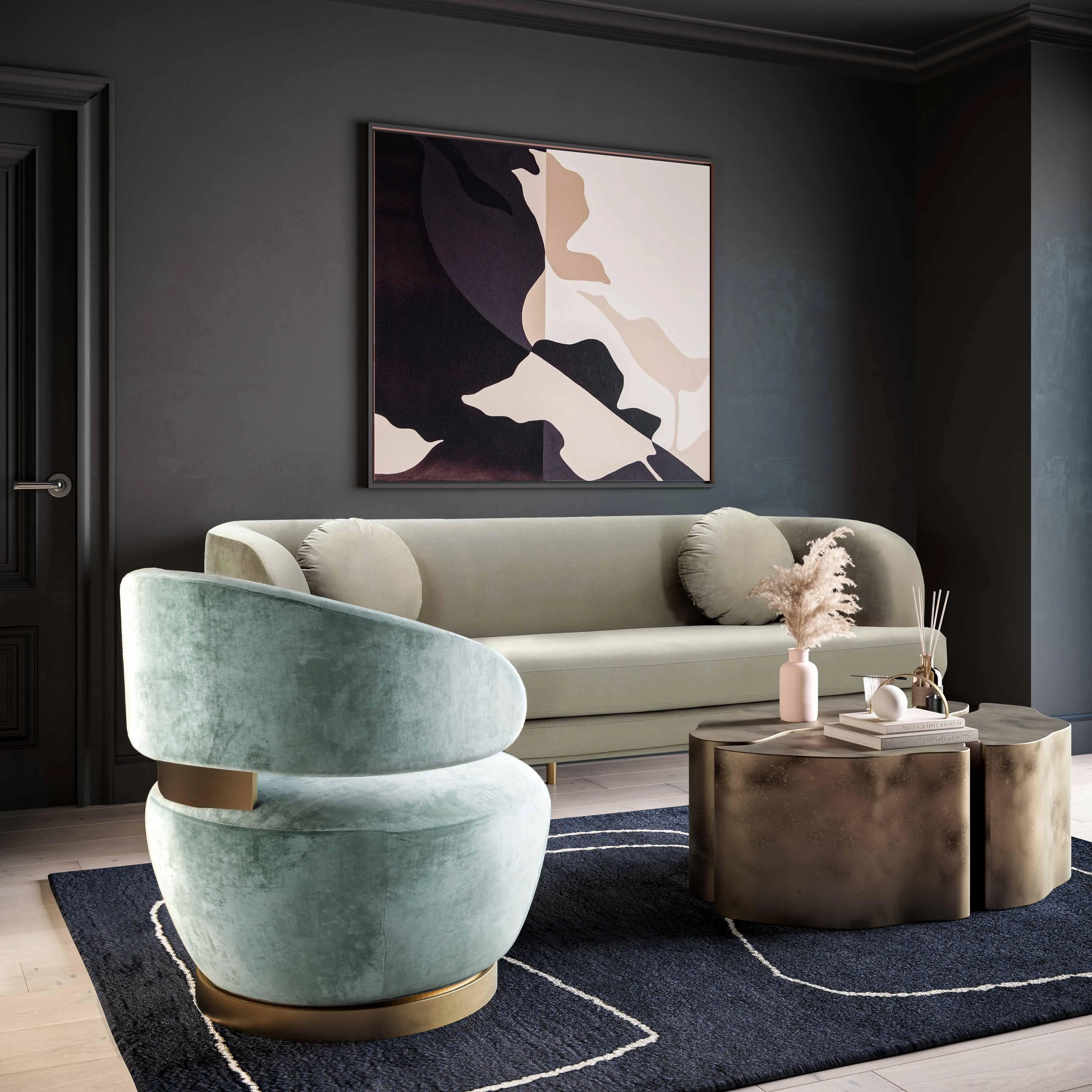 Austin Upholstered Swivel Chair - Image 15