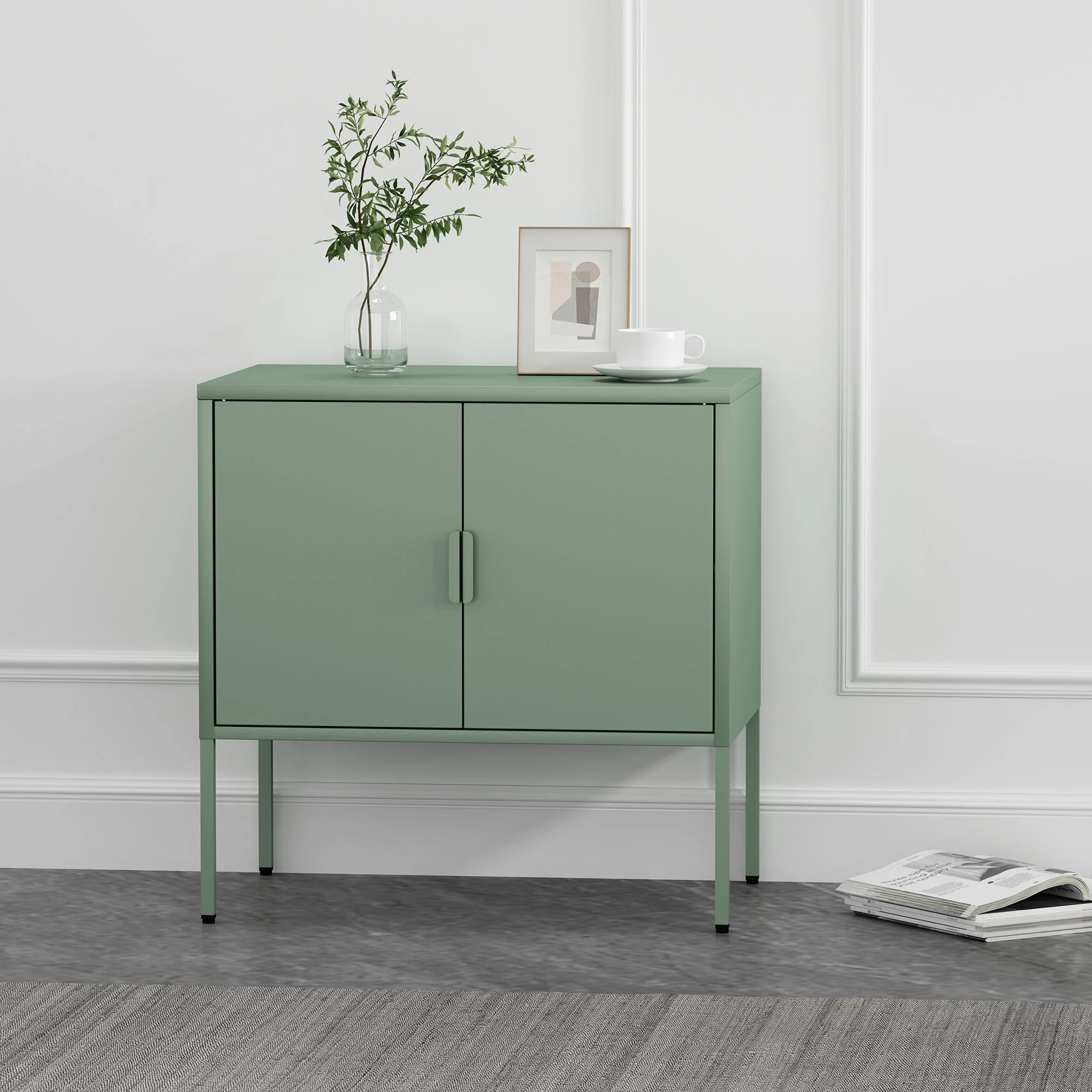 Ava 23.6" Accent Cabinet in Green - Image 2