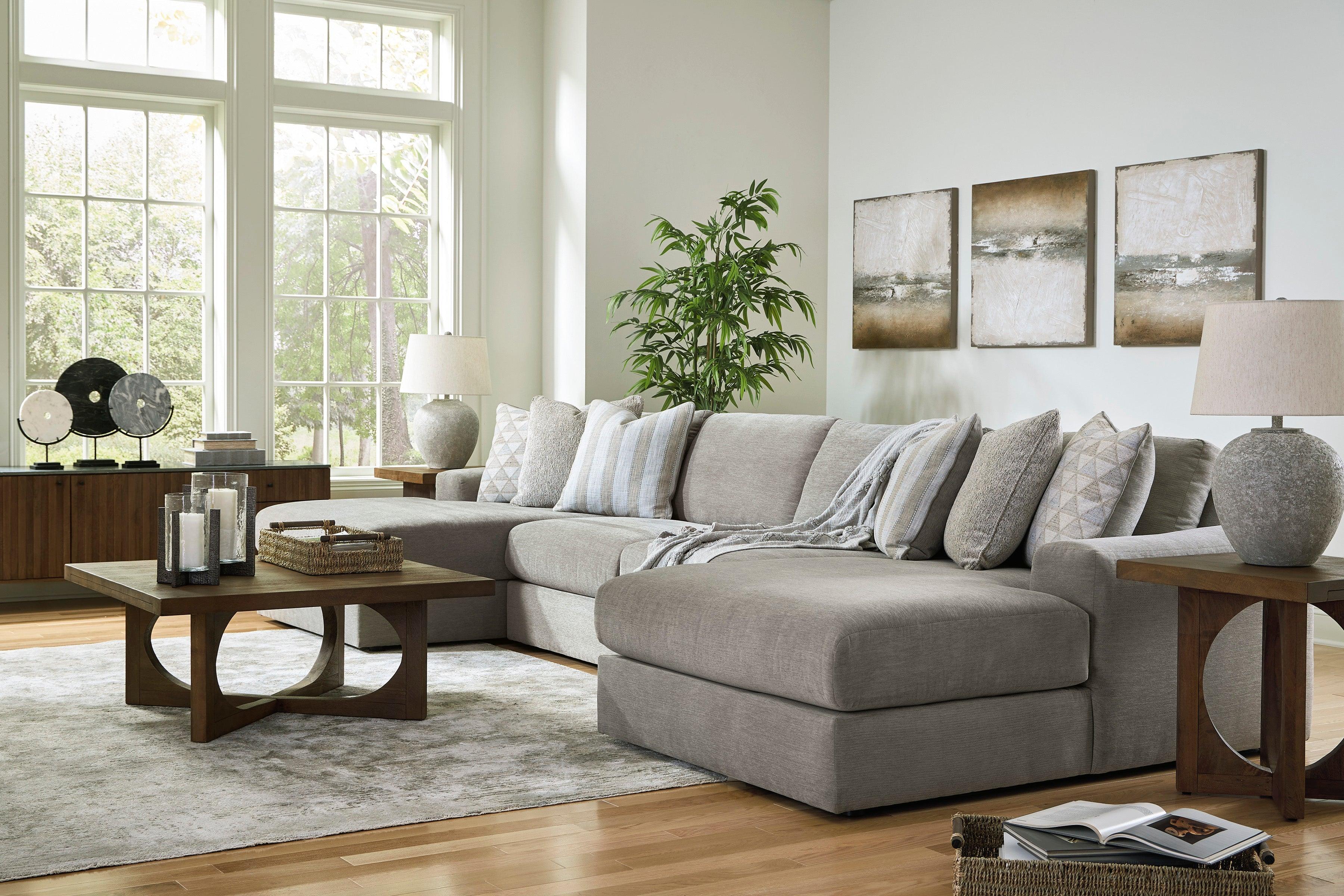 Avaliyah Ash 4-Piece Double Chaise Sectional - Image 2