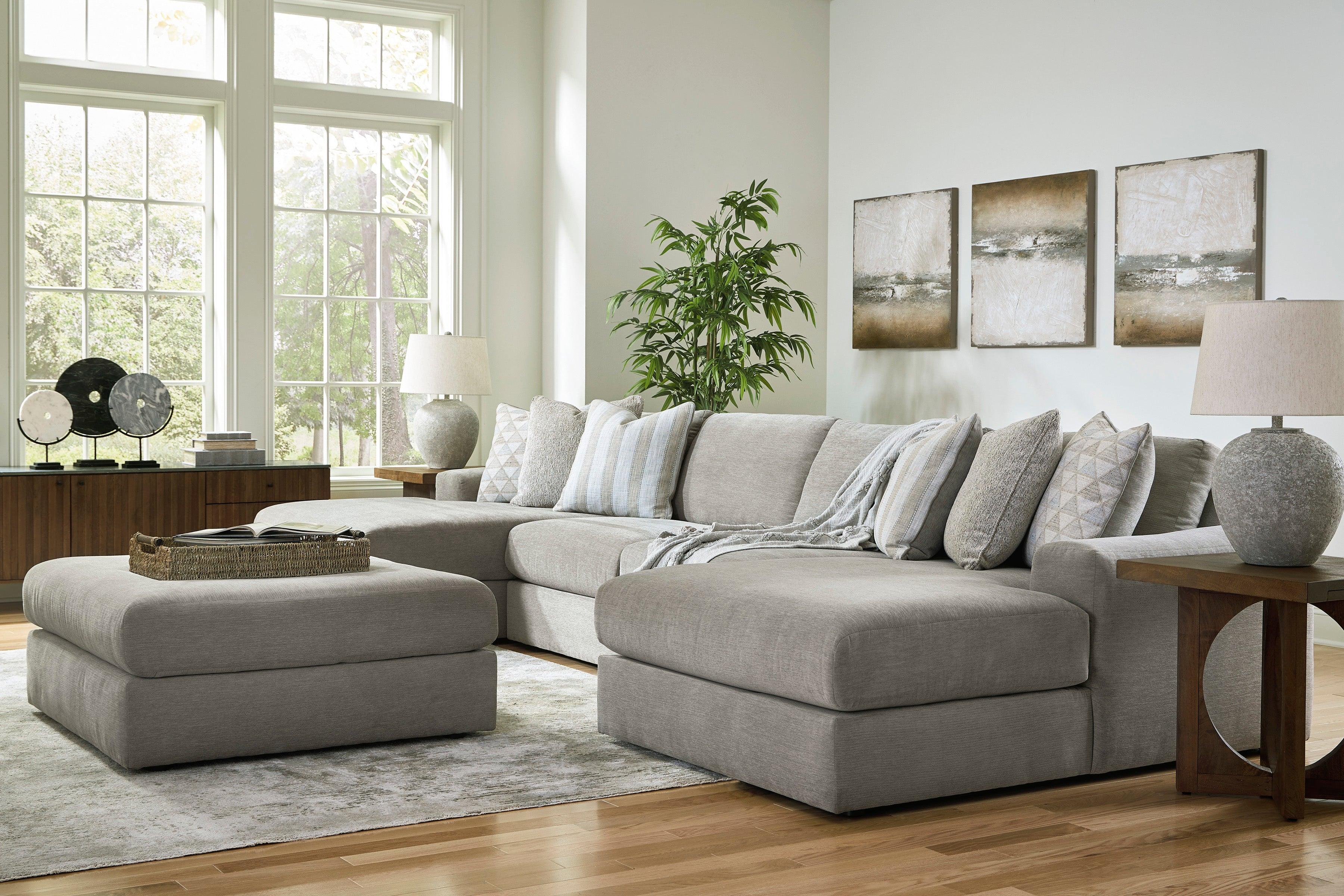 Avaliyah Ash 4-Piece Double Chaise Sectional - Image 9