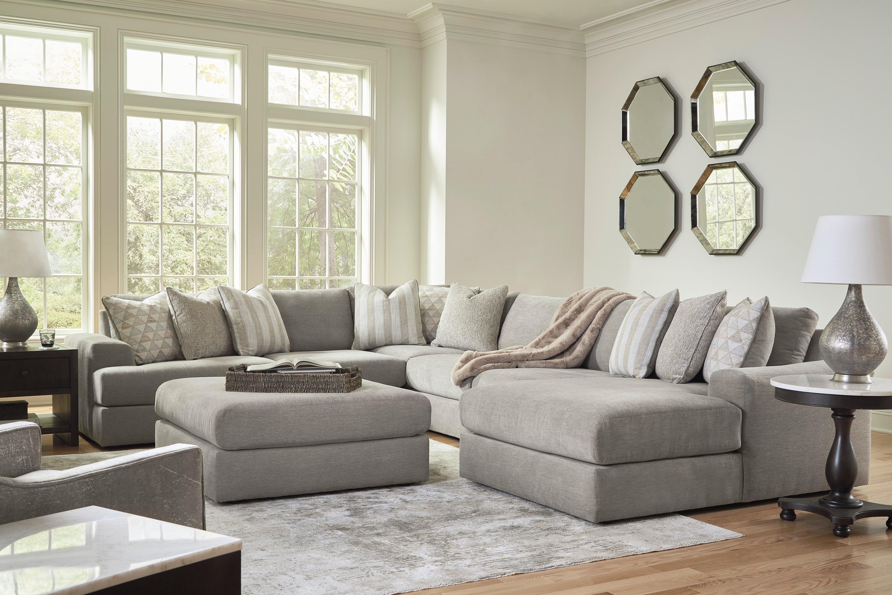Avaliyah Ash 6-Piece Right Arm Facing (RAF) Chaise Sectional - Image 3