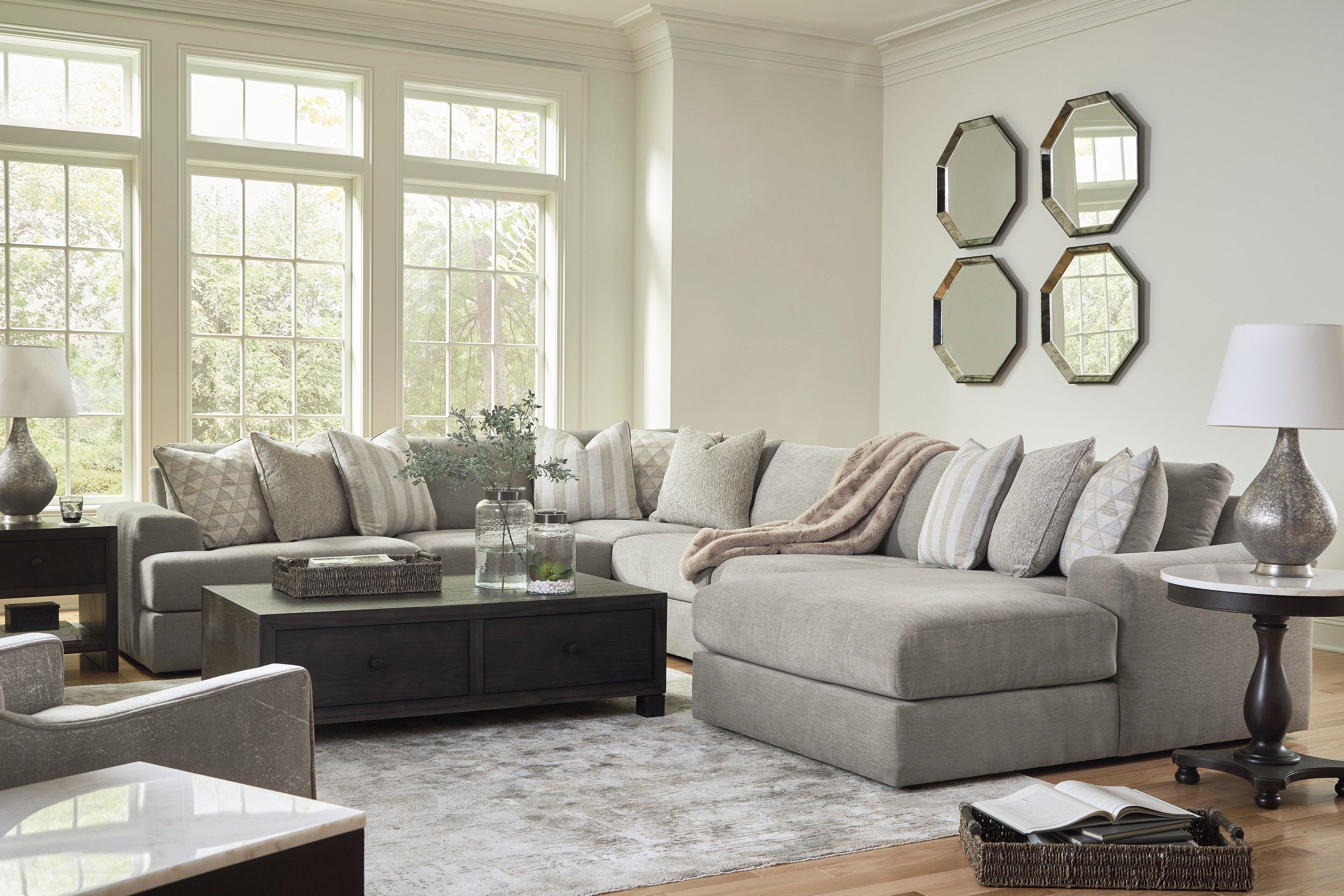 Avaliyah Ash 7-Piece Right Arm Facing (RAF) Chaise Sectional - Image 3