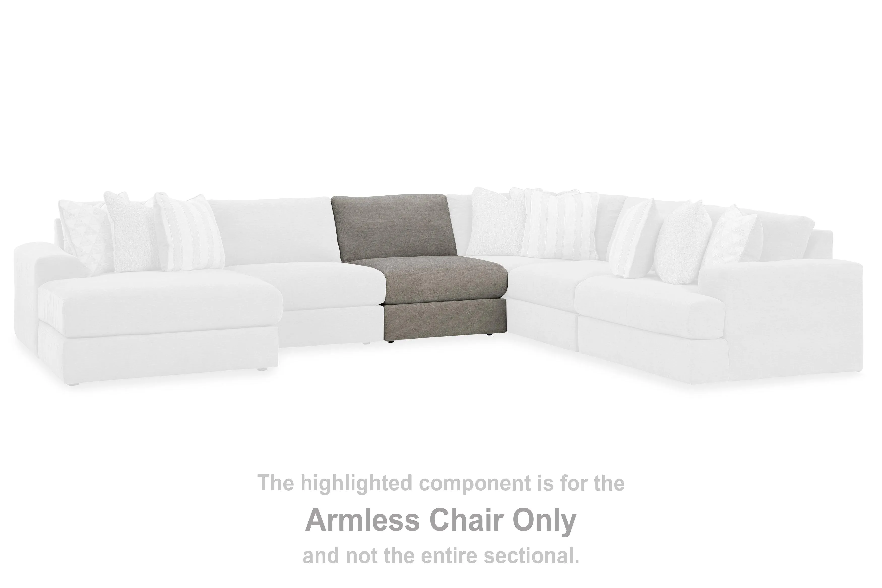 Avaliyah Ash Armless Chair - Image 2