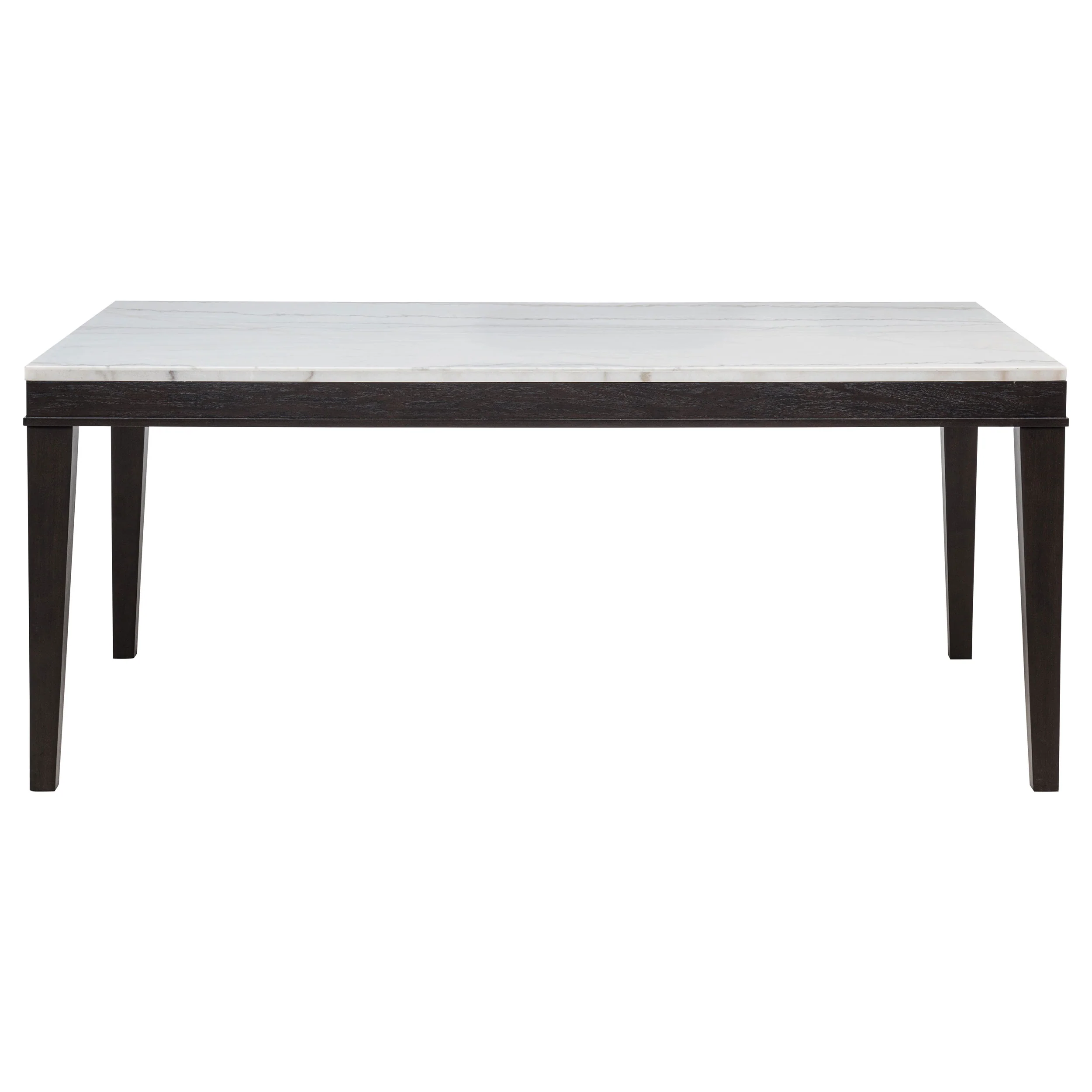 Averill Coffee Bean 72-inch Rectangular White Marble Top Dining Table - Image 3