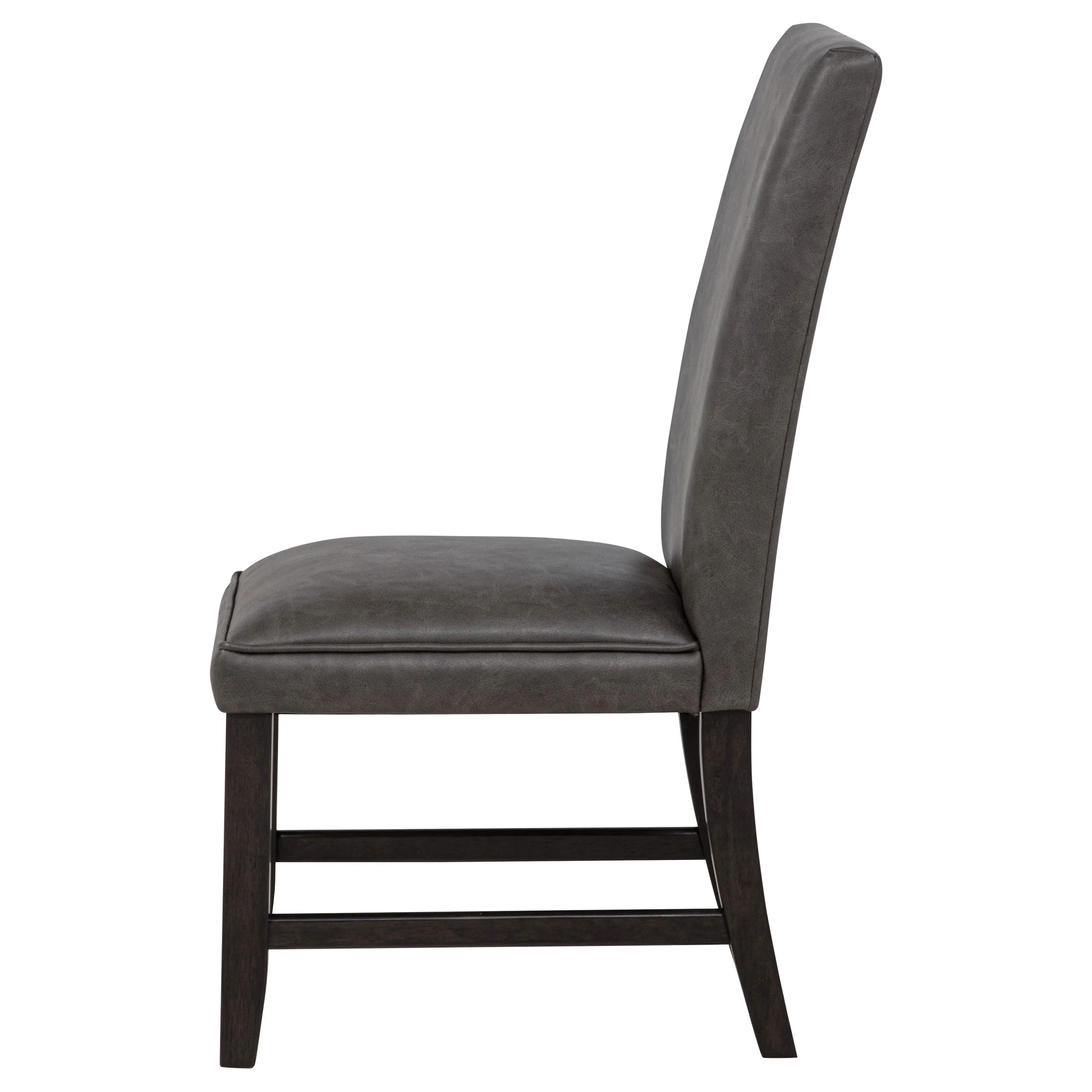 Averill Dark Grey Faux Leather Upholstered Dining Side Chair (Set of 2) - Image 6