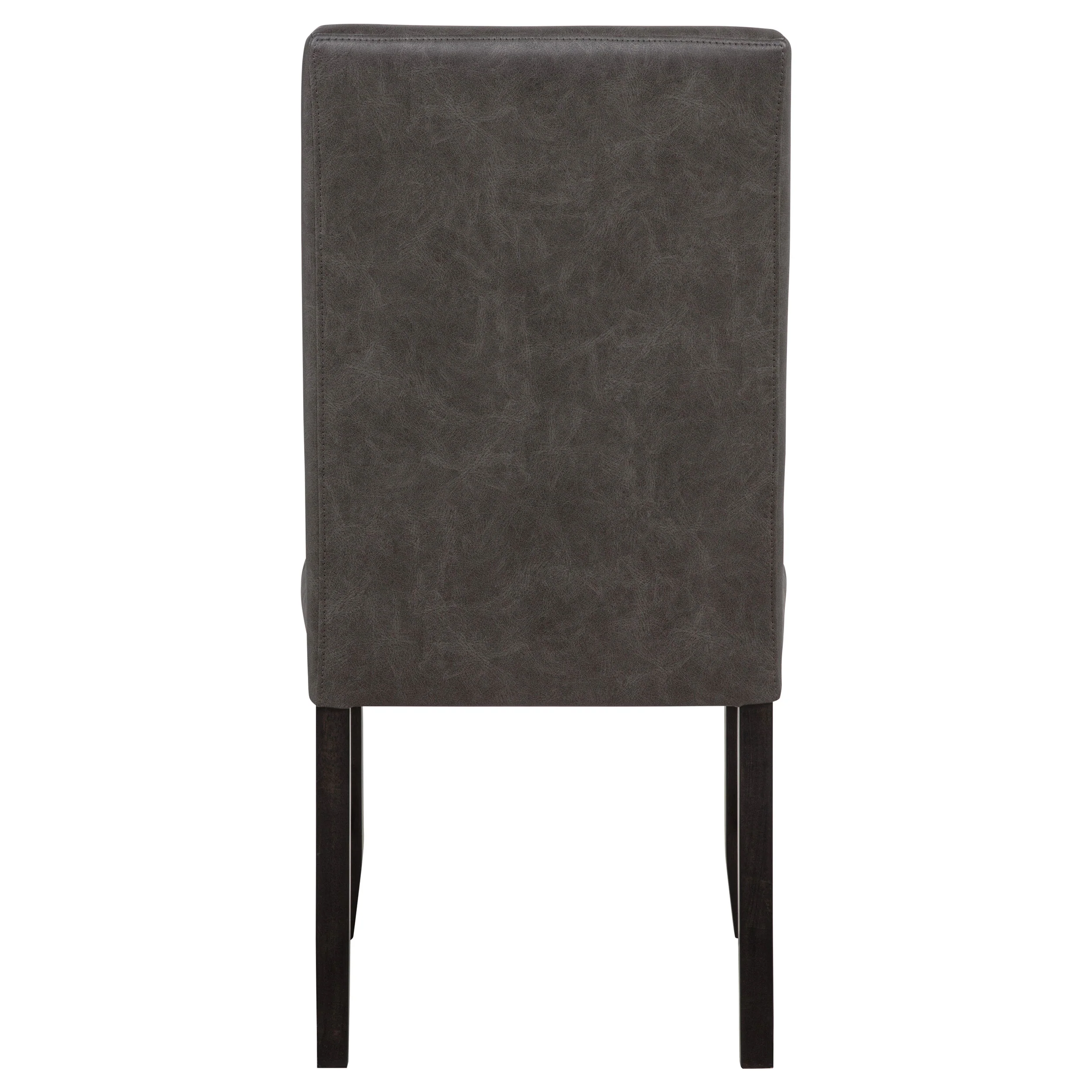 Averill Dark Grey Faux Leather Upholstered Dining Side Chair (Set of 2) - Image 8
