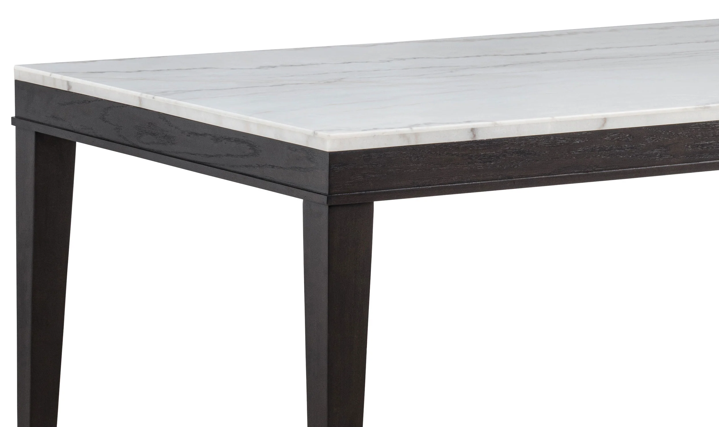 Averill Tan and Coffee Bean 7-piece White Marble Top Dining Set - Image 9