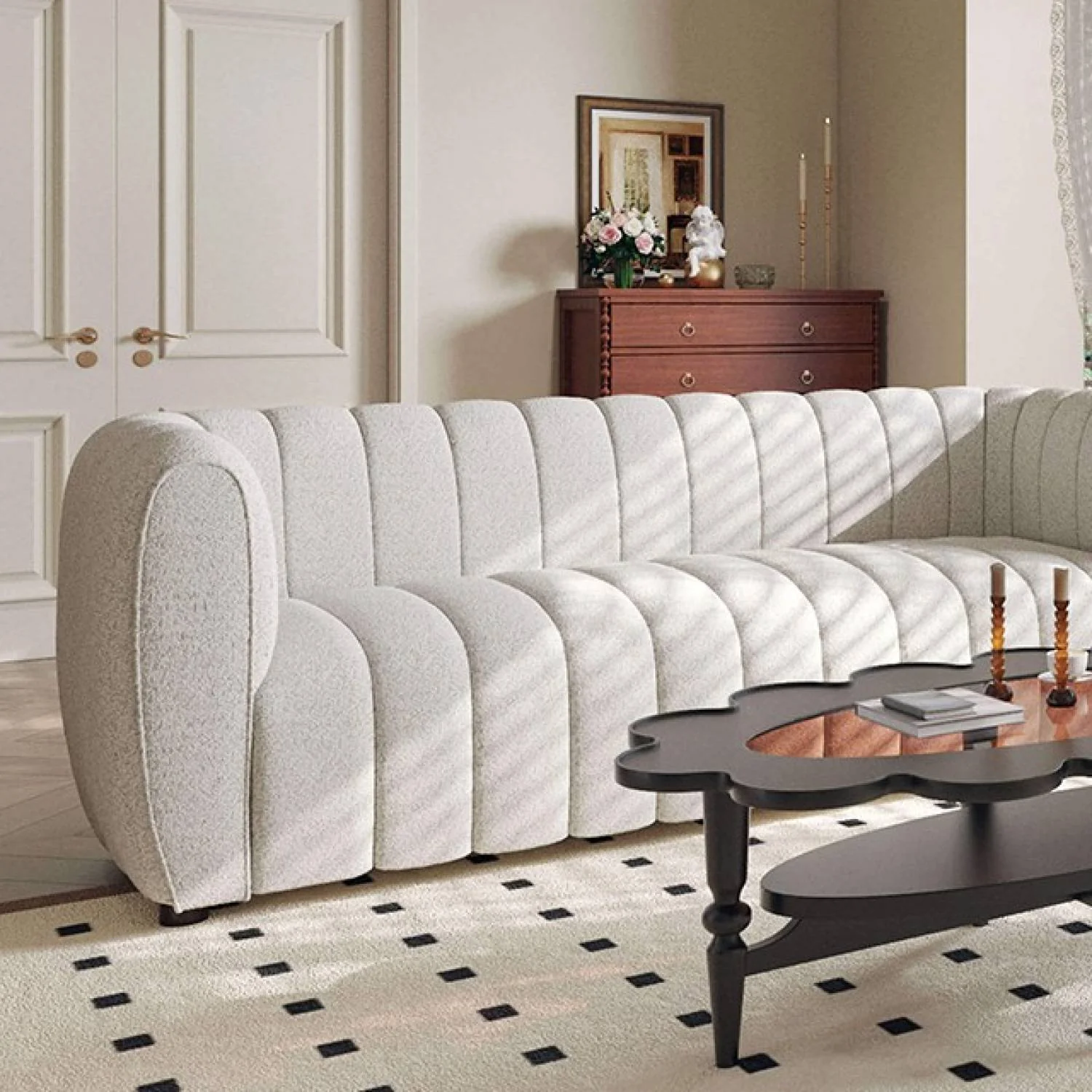 Aversa Off-White Sofa & Loveseat - Image 3
