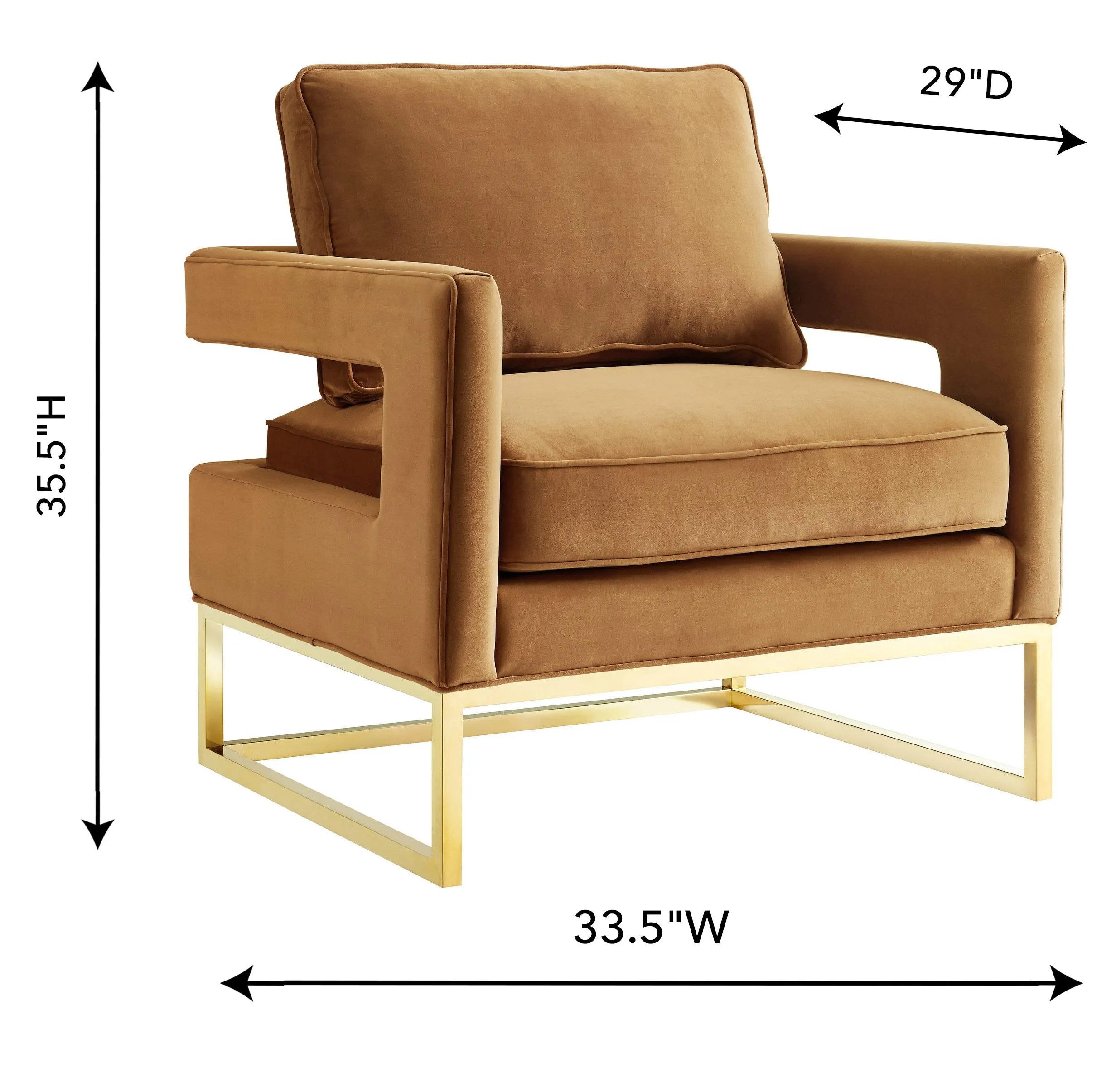 Avery Velvet Accent Chair - Image 12