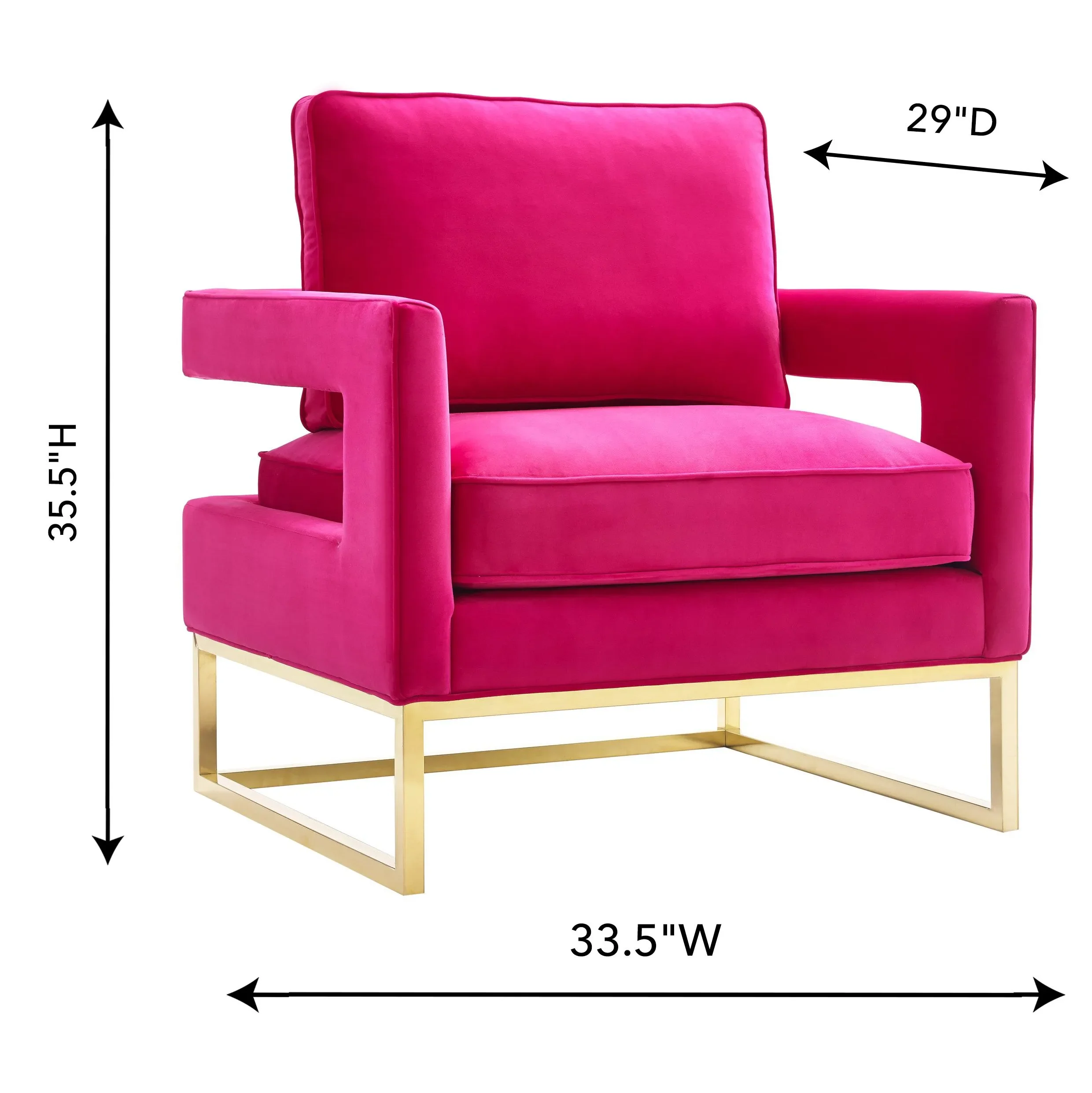 Avery Velvet Accent Chair - Image 18