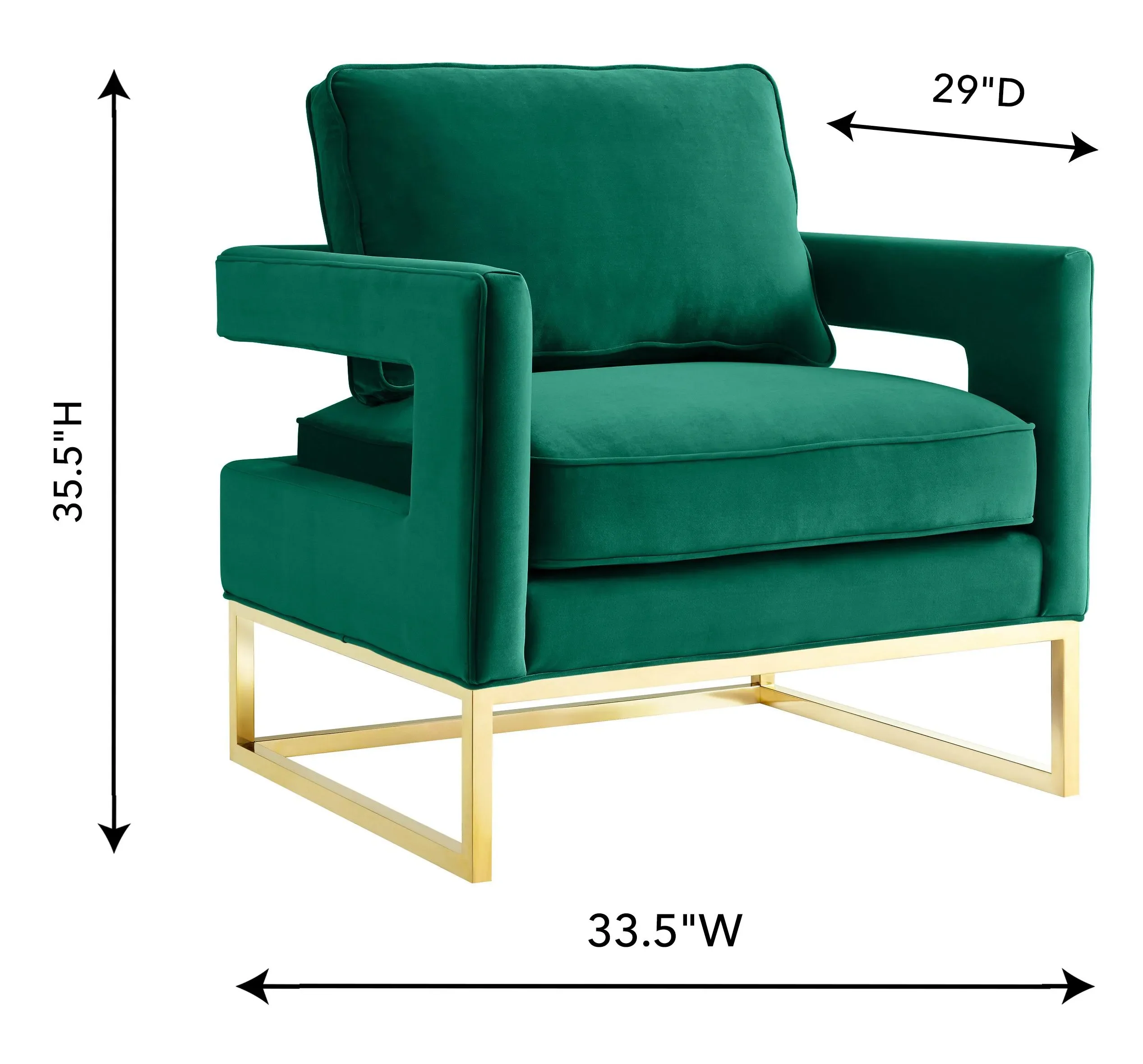 Avery Velvet Accent Chair - Image 30