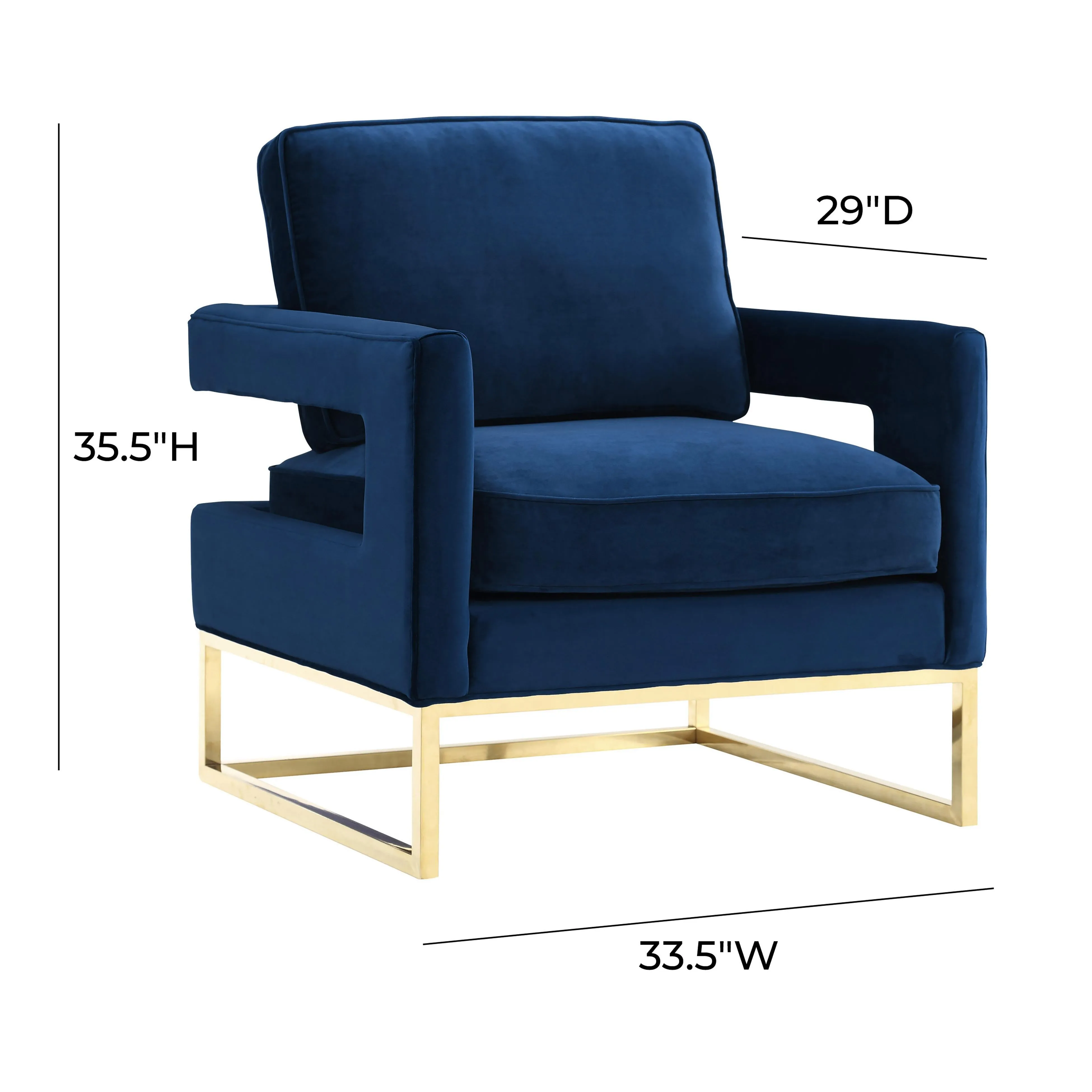 Avery Velvet Accent Chair - Image 6