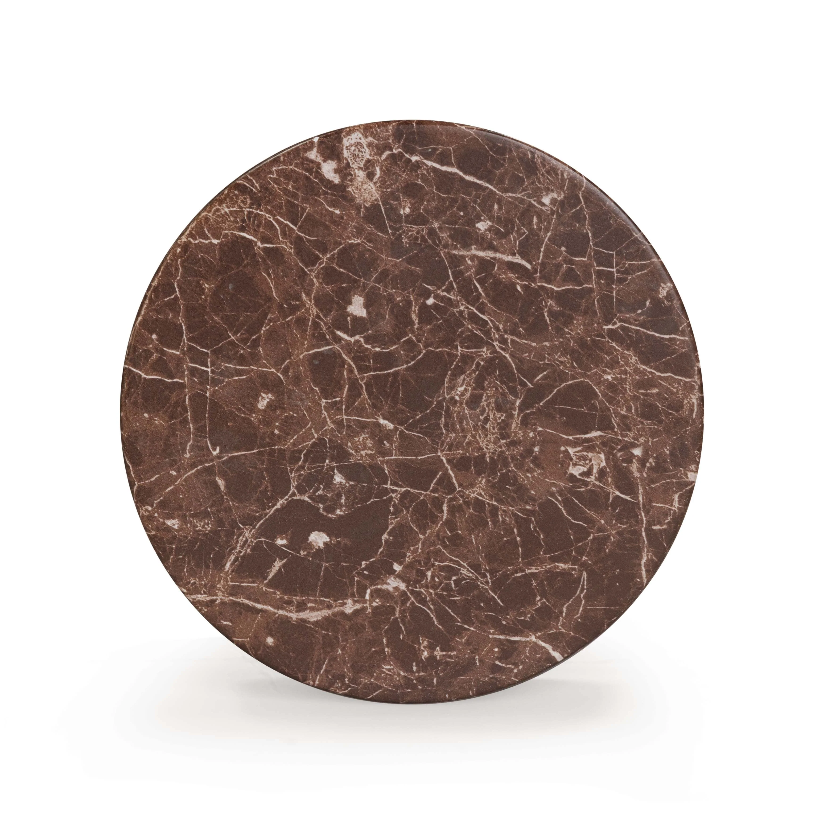 Ayon Faux Red Levanto Marble Indoor/Outdoor Concrete Side Table - Image 5