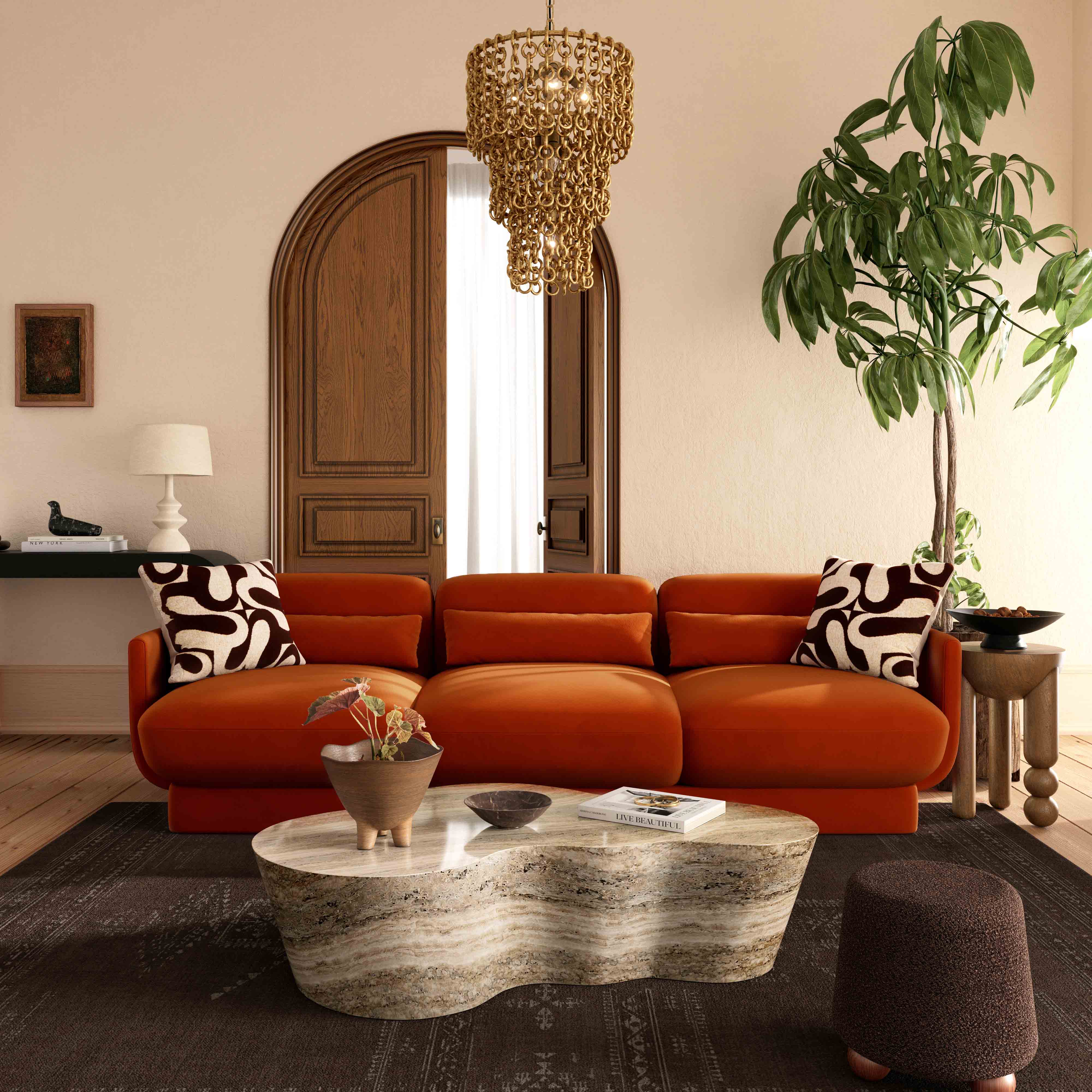 Azalea Velvet Sofa - Image 9