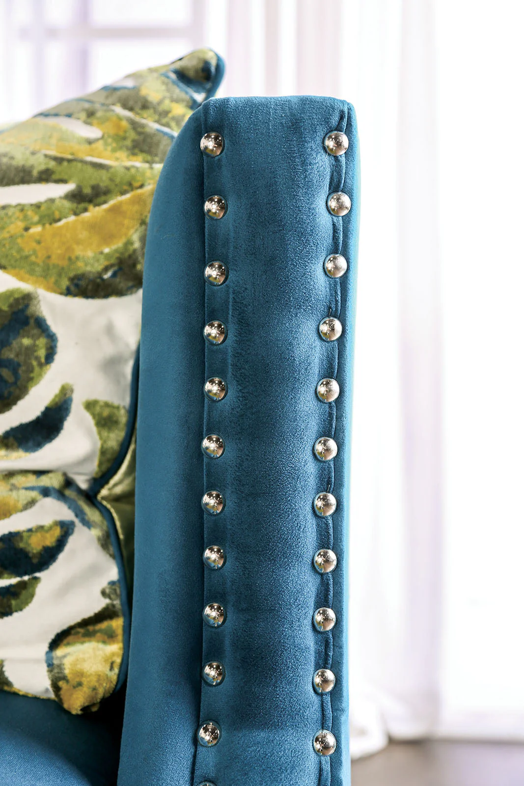 Azuletti Dark Teal/Apple Green Sofa & Loveseat - Image 5