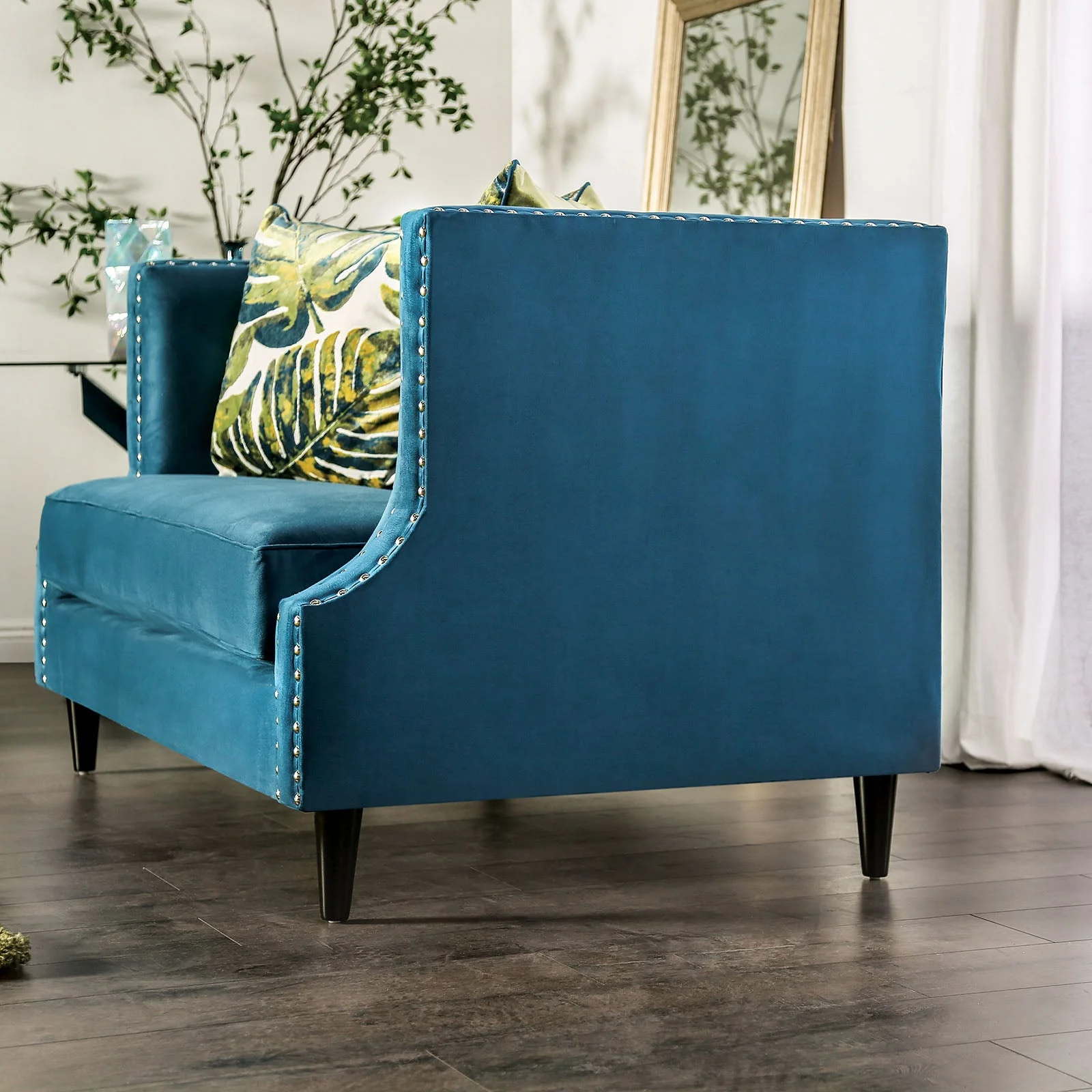 Azuletti Dark Teal/Apple Green Sofa & Loveseat - Image 7