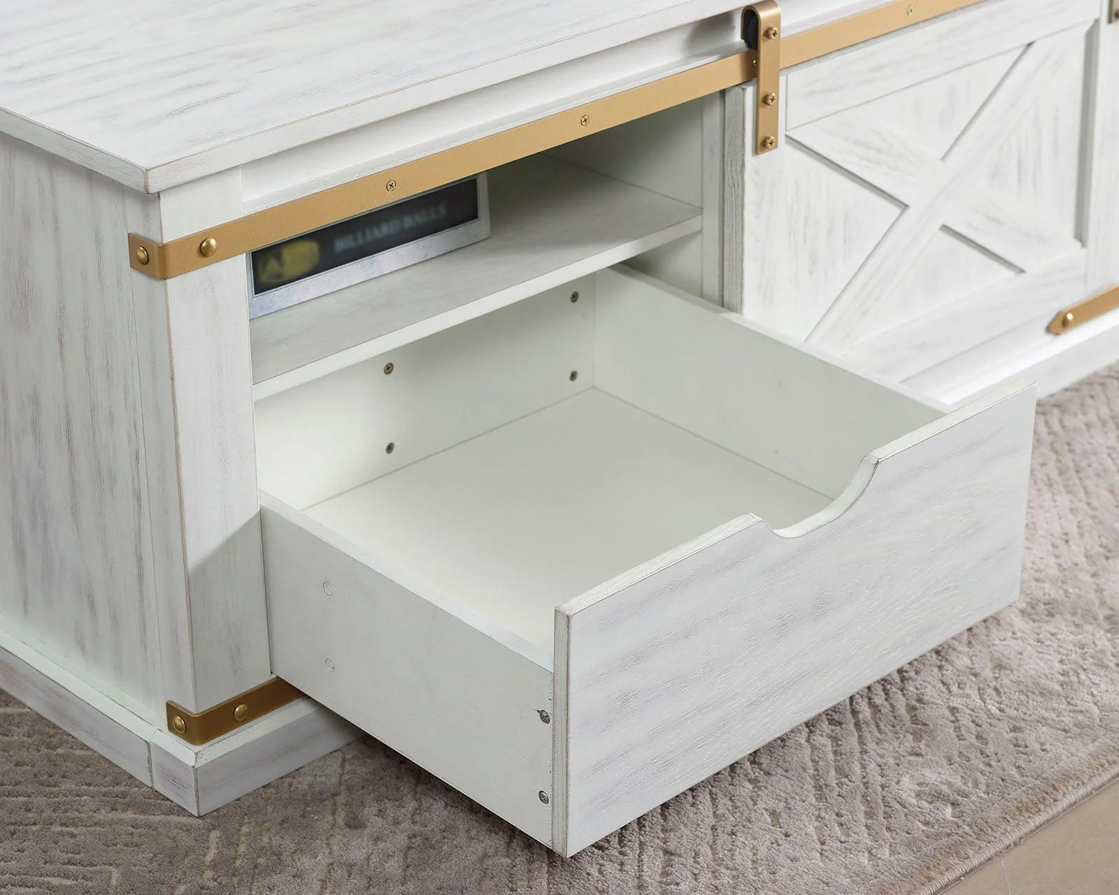 Bacerra Antique White/Gold Coffee Table - Image 2