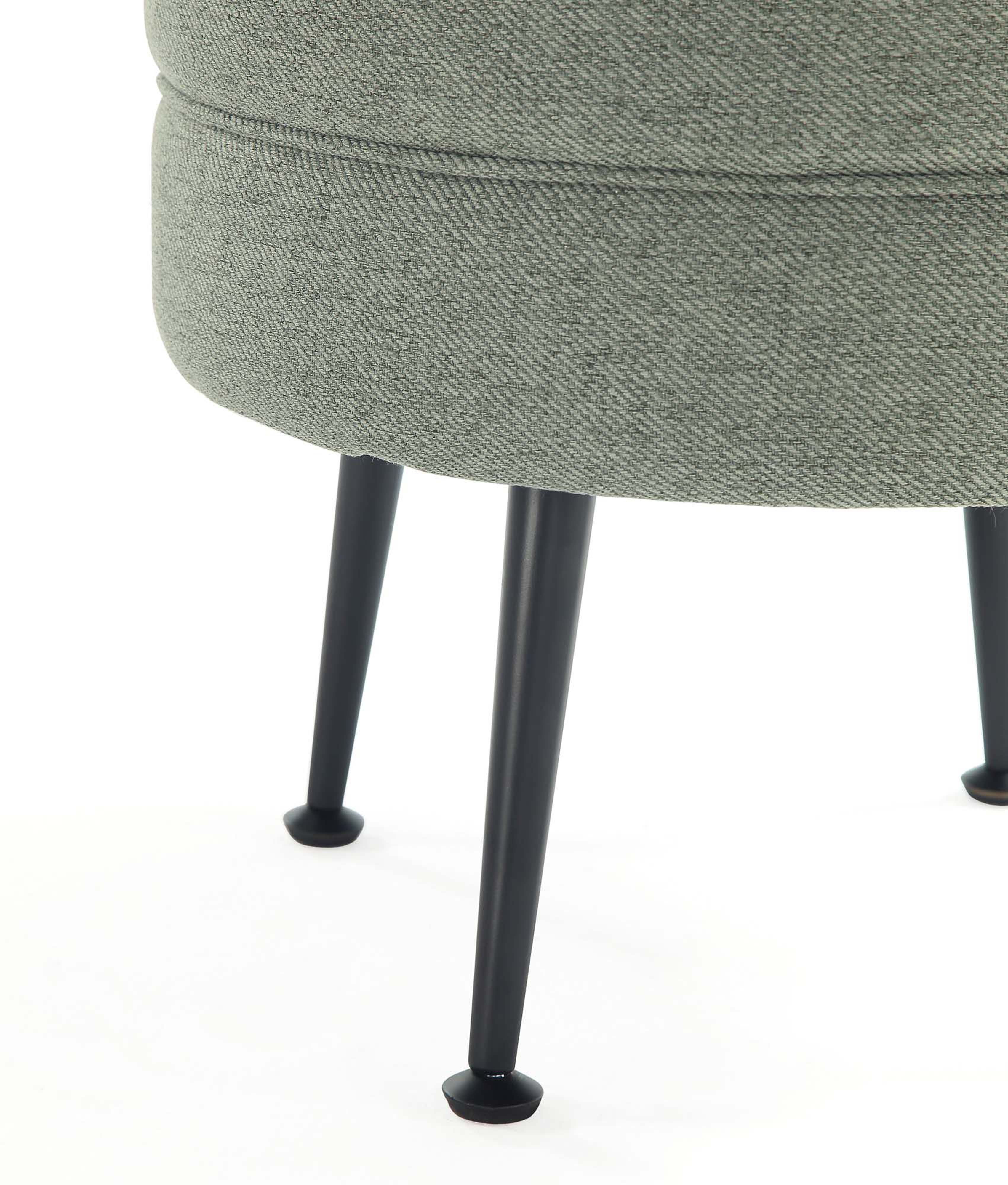 Bailey Ottoman in Sage Green with Black Feet (set of 2) - Image 5
