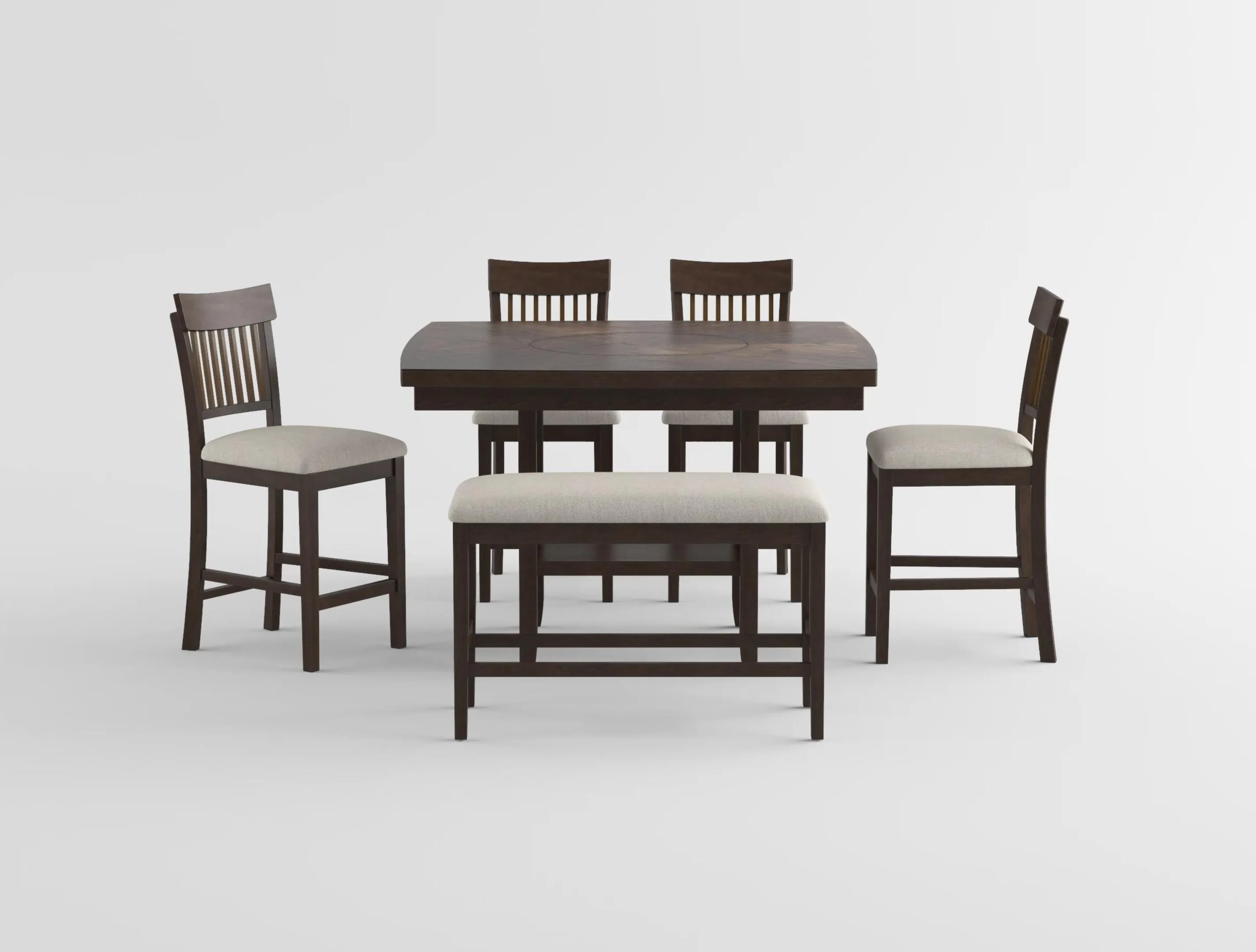 Balin Dark Brown Counter Height Bench - Image 4