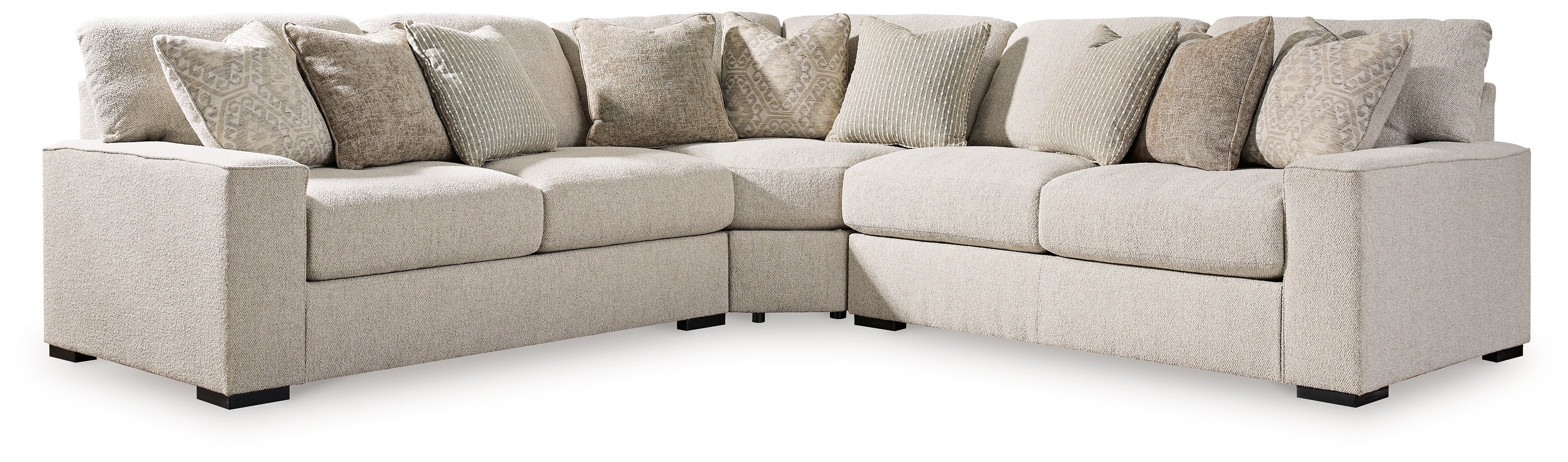 Ballyton Sand 3-Piece Sectional with Ottoman - Image 3