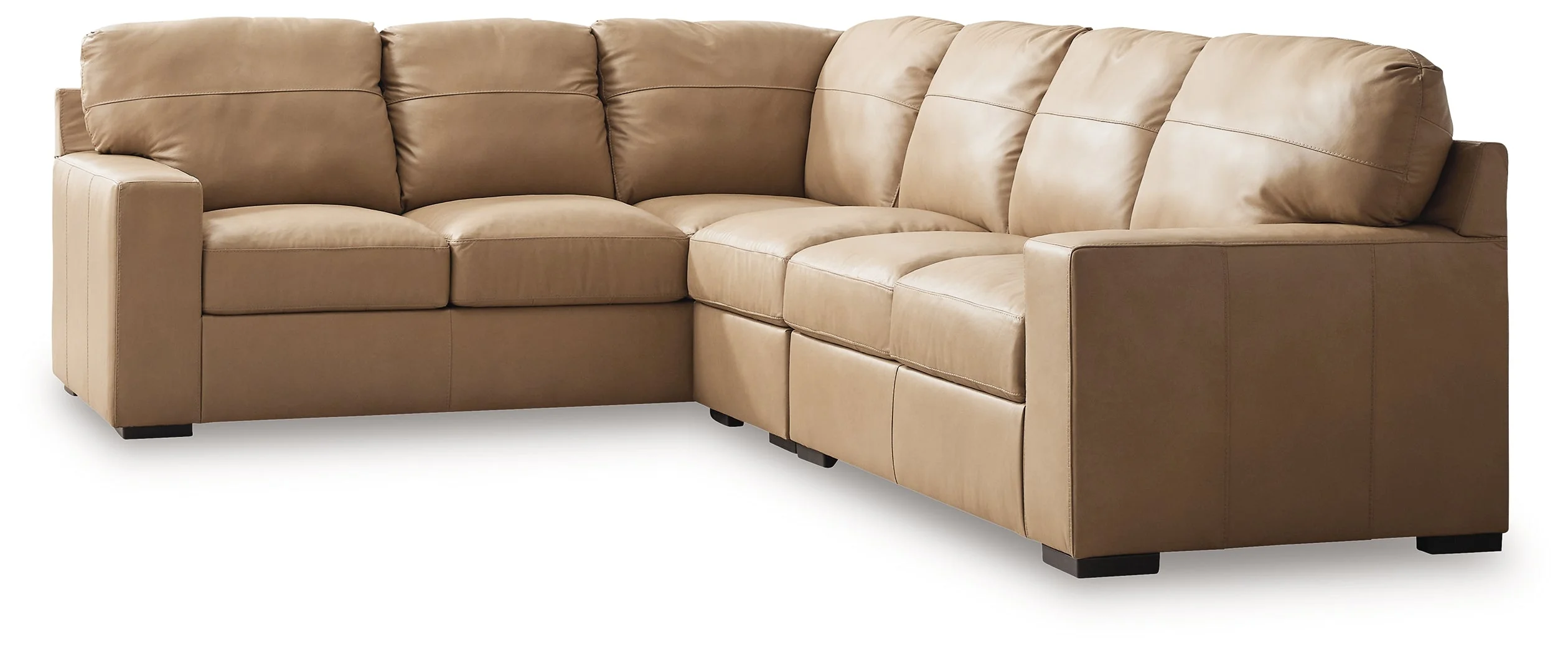 Bandon Toffee Leather 3-Piece Left Arm Facing Sectional - Image 2