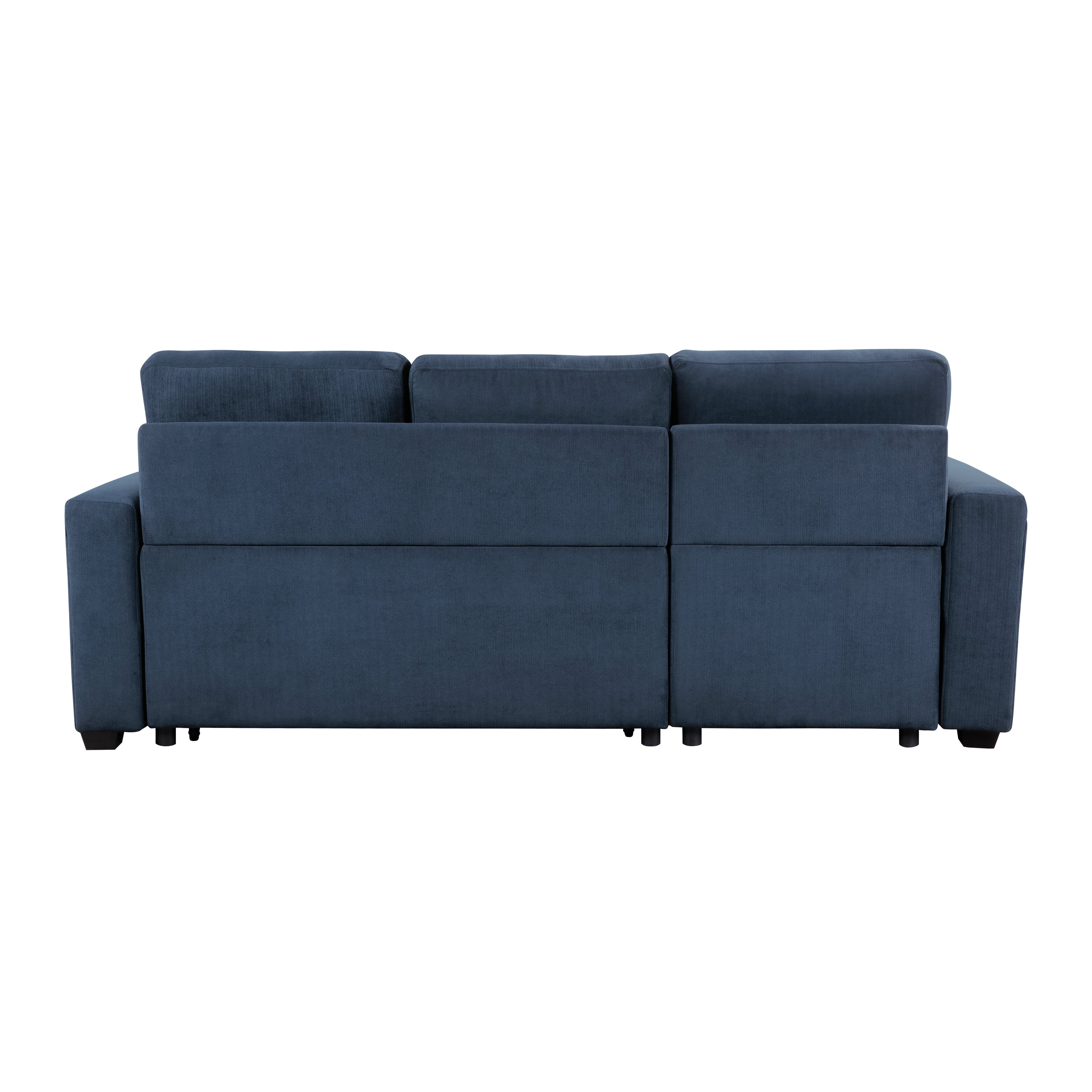 Barbara Navy Reversible Sectional with Hidden Storage and Pull-out Bed - Image 13