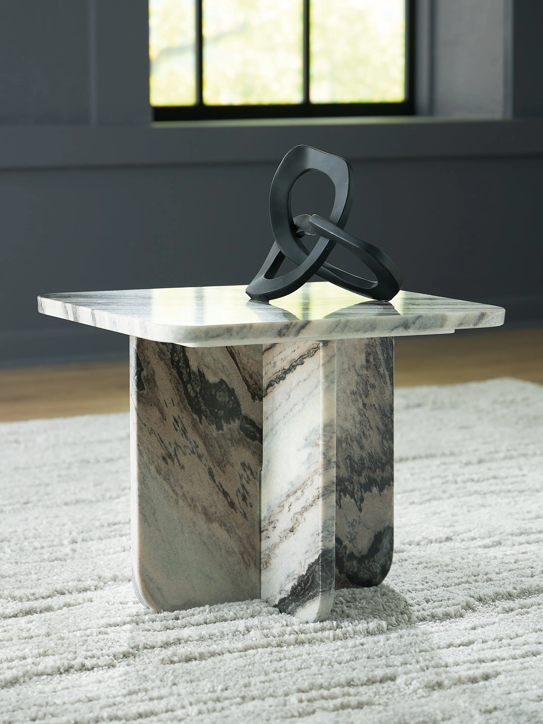 Baretton Black/White/Taupe Accent Coffee Table