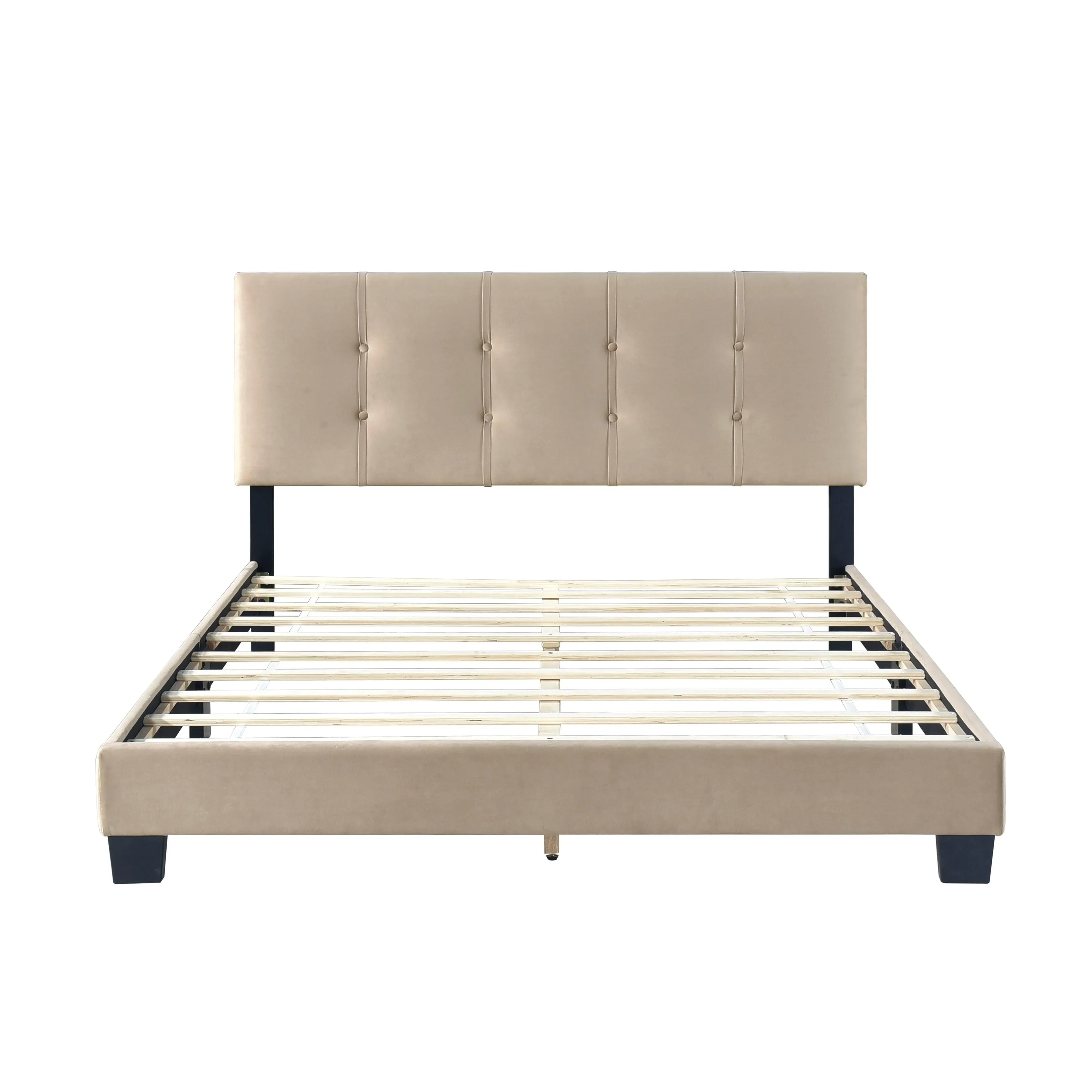 Bari Brown Queen Platform Bed - Image 4