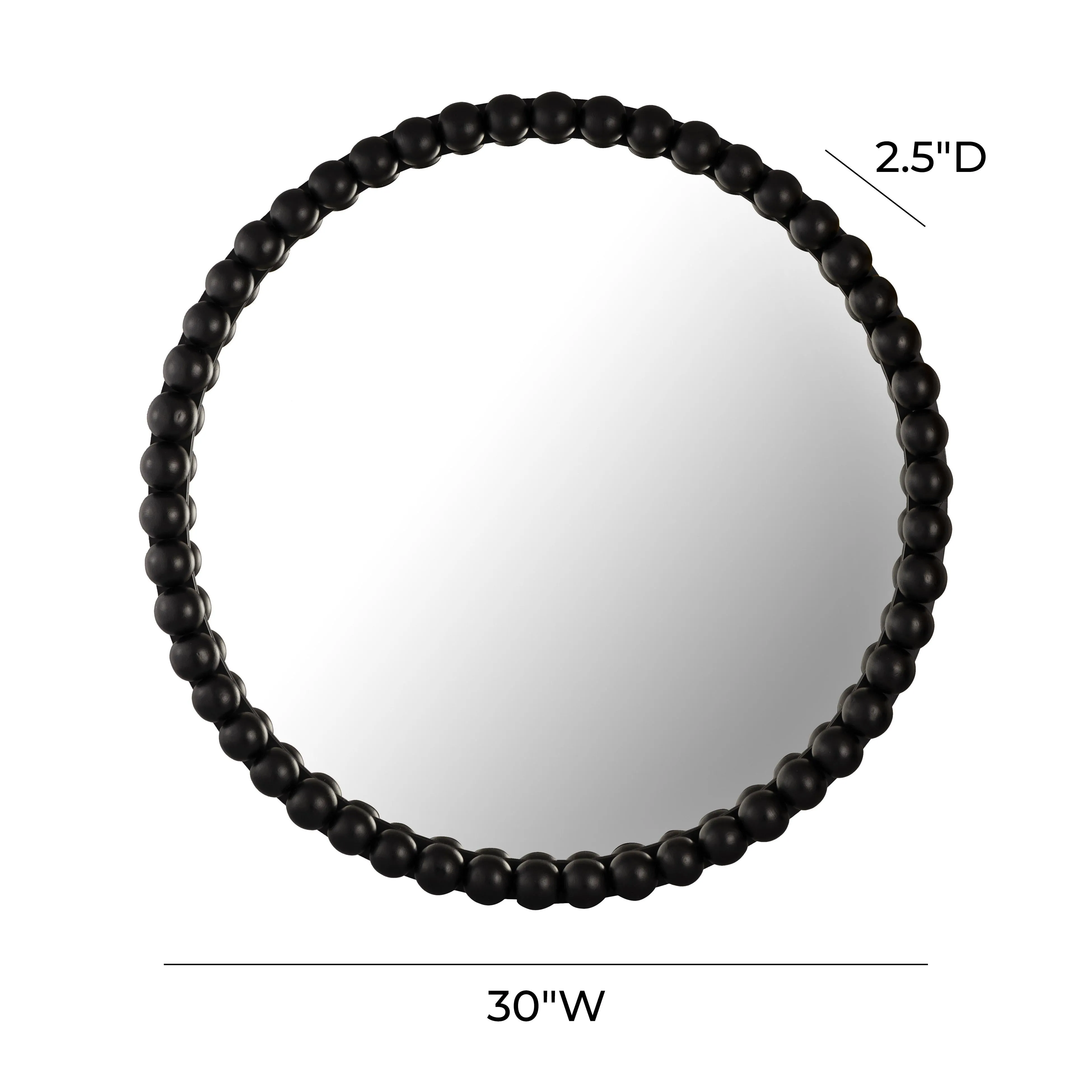 Baria Wooden Round Wall Mirror - Image 12