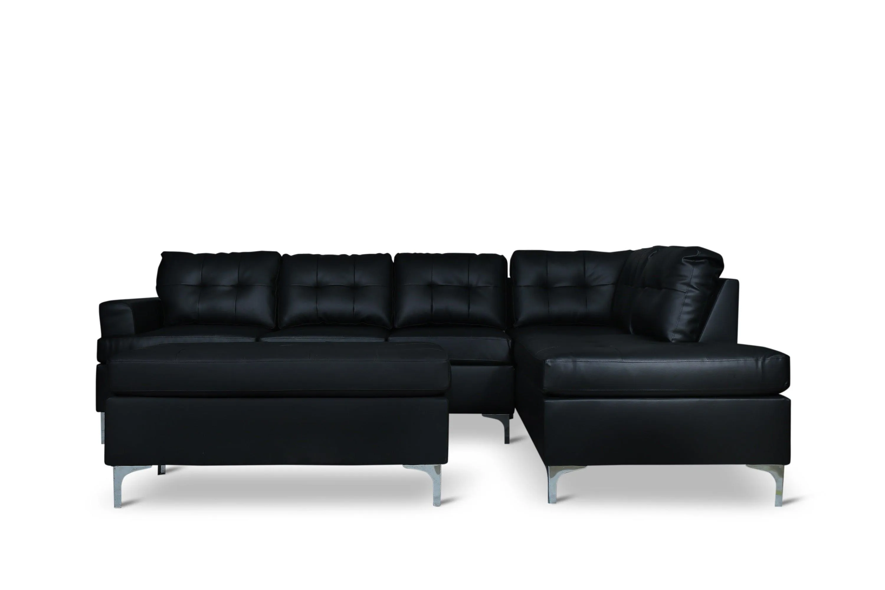 Barrington Black Ottoman - Image 4