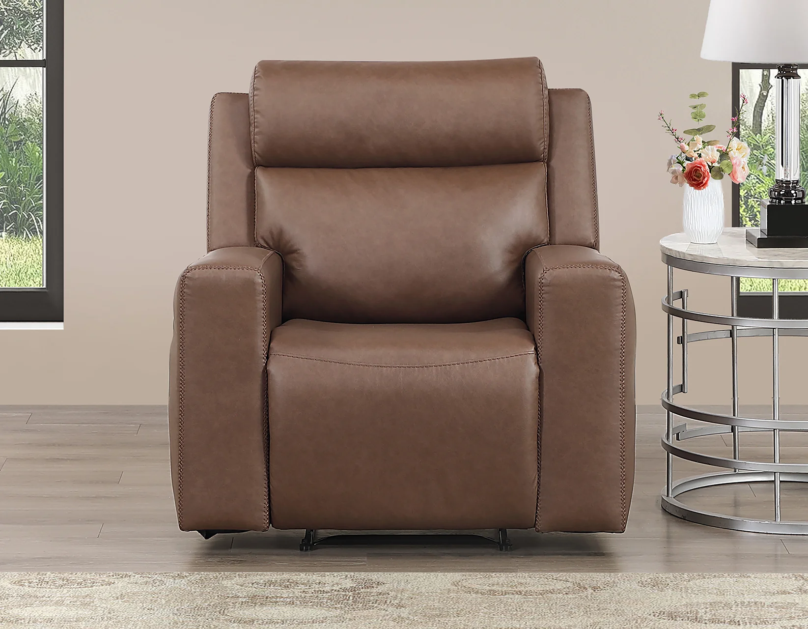 Barron Brown 3-Piece Manual Reclining Living Room Set - Image 12