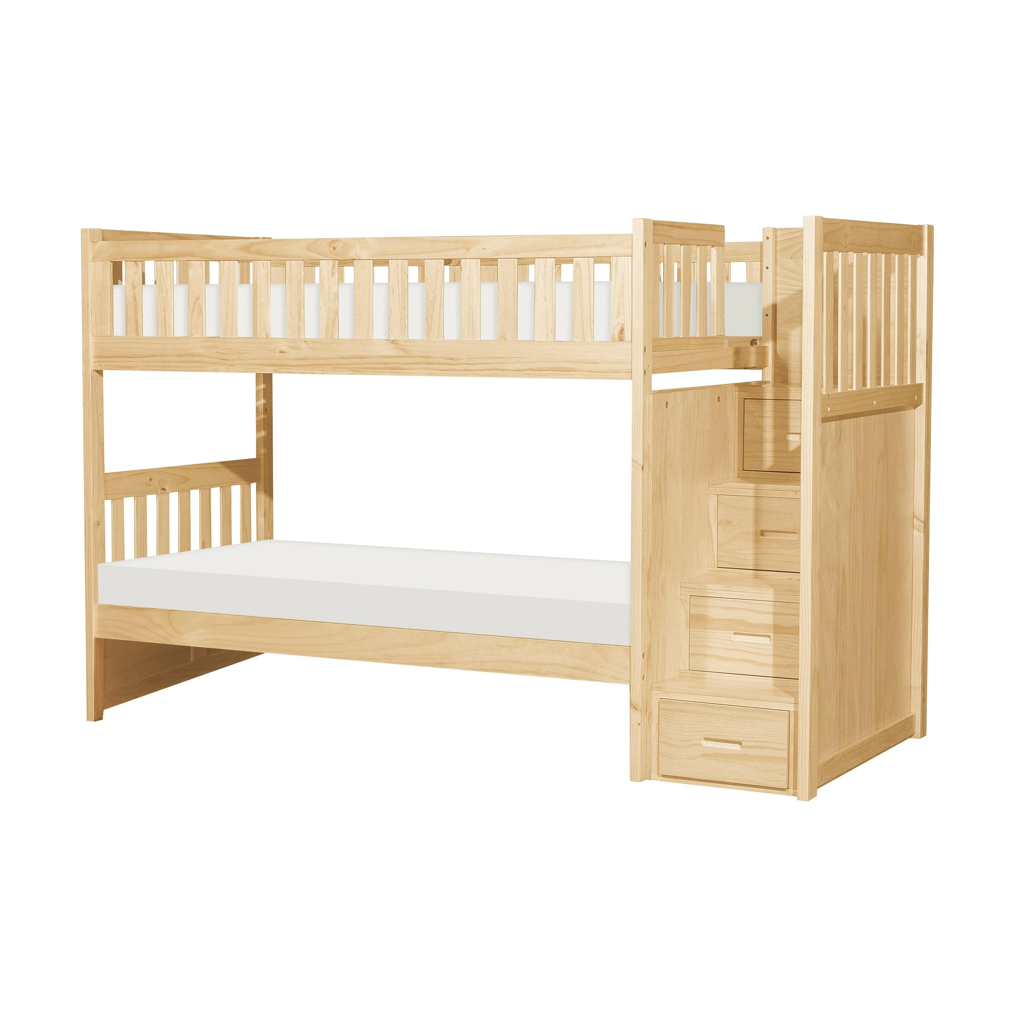 Bartly Pine Twin/Twin Step Bunk Bed - Image 3