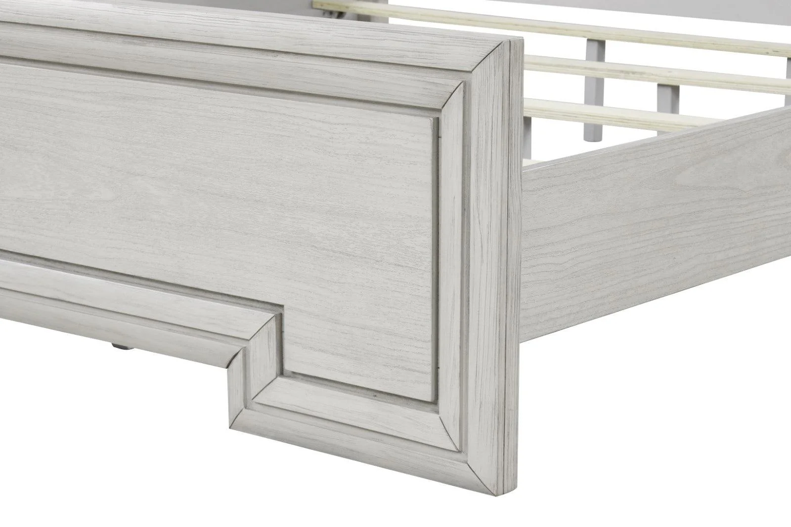 Basilone Rustic White King Bed - Image 4