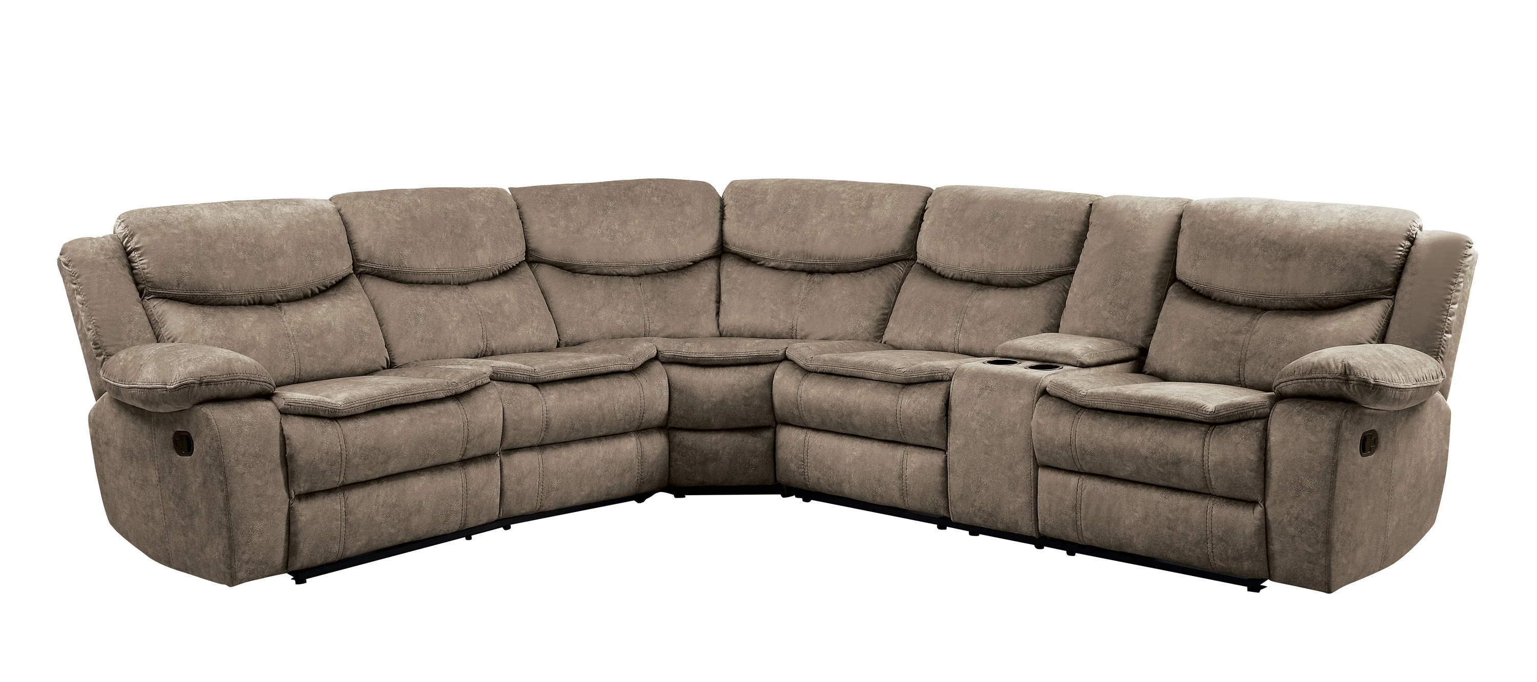 Bastrop Brown 3-Piece Reclining Sectional - Image 2